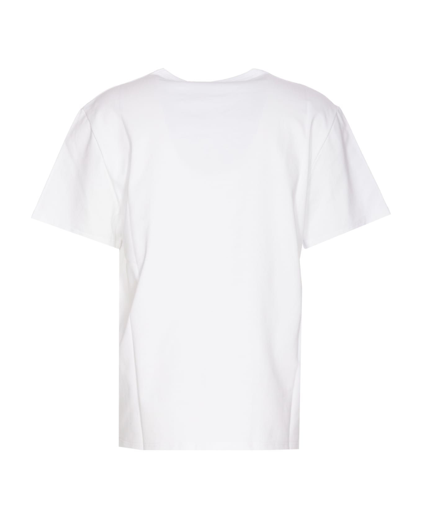 Alexander McQueen Logo Embroidered Crewneck T-shirt - WHITE