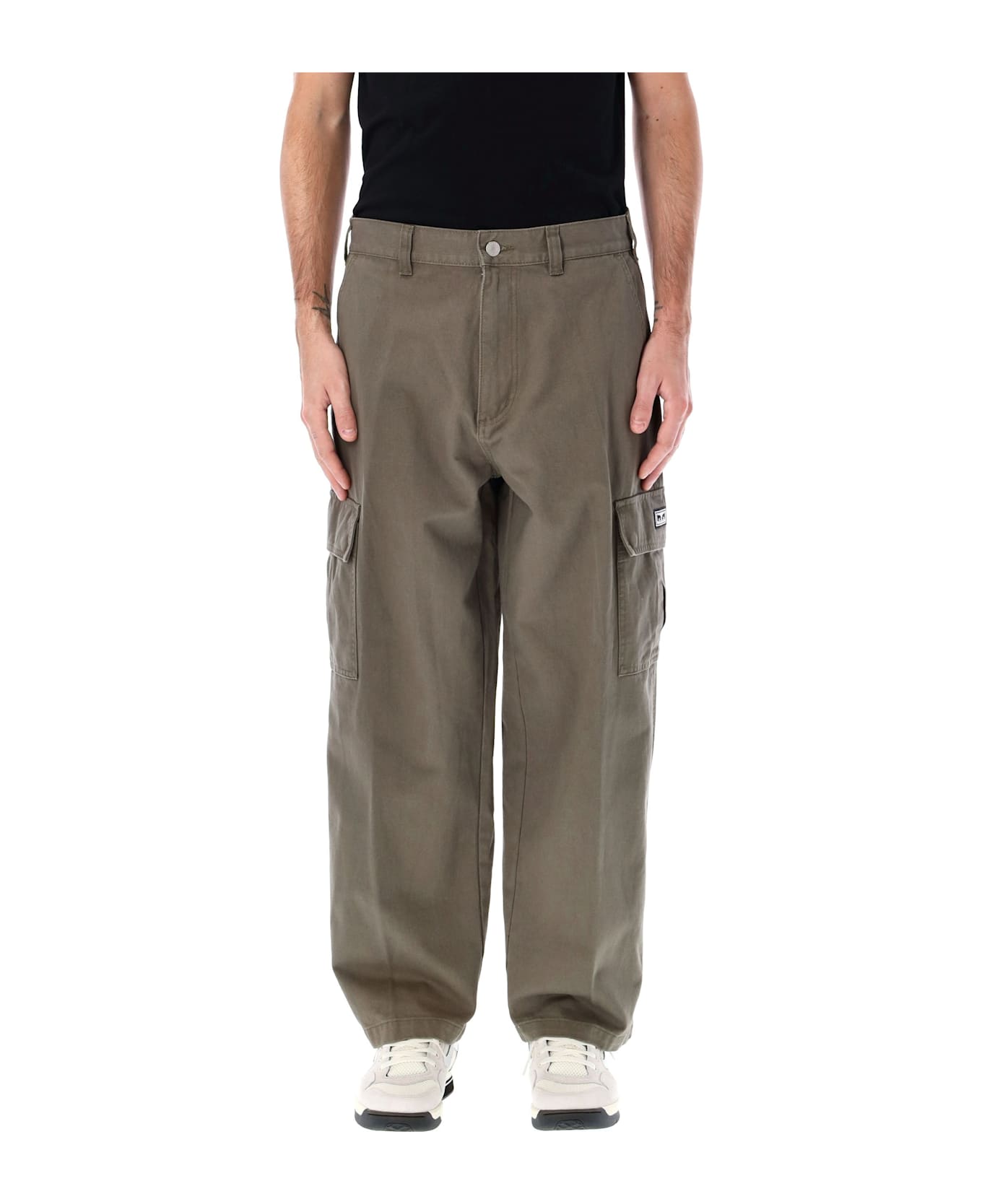 Obey Bigwig Baggy Twill Cargo Pants - SMOKEY OLIVE