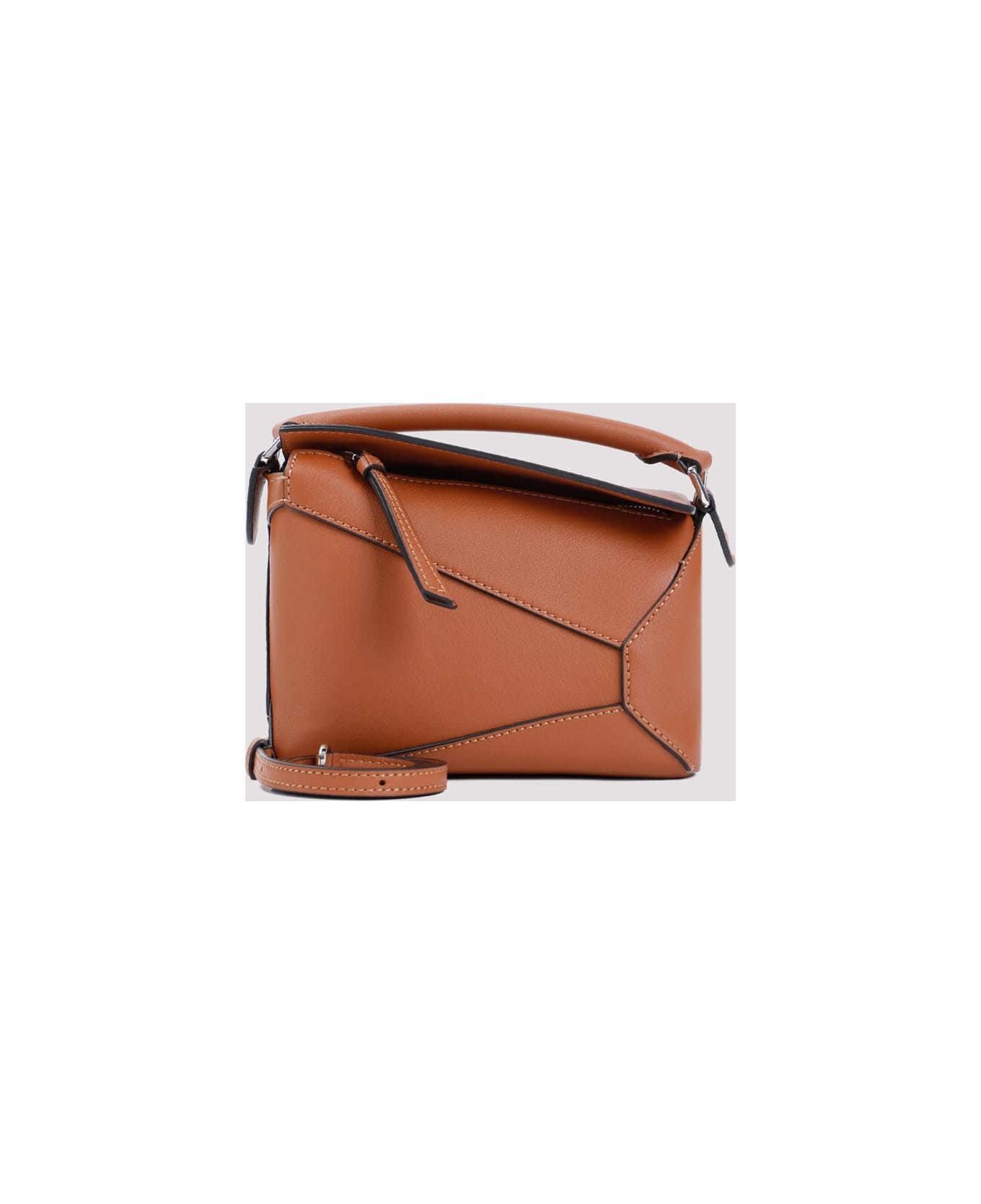 Loewe Puzzle Edge Leather Mini Bag - Tan