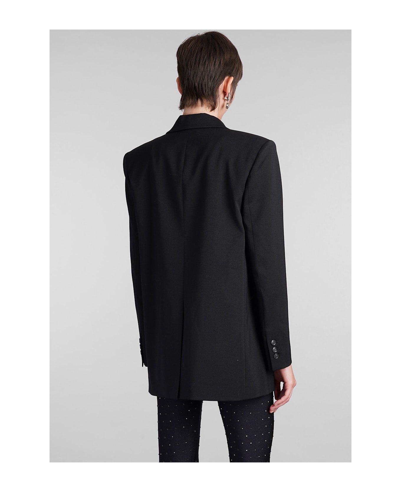 The Andamane Guia Blazer In Black Polyester - black