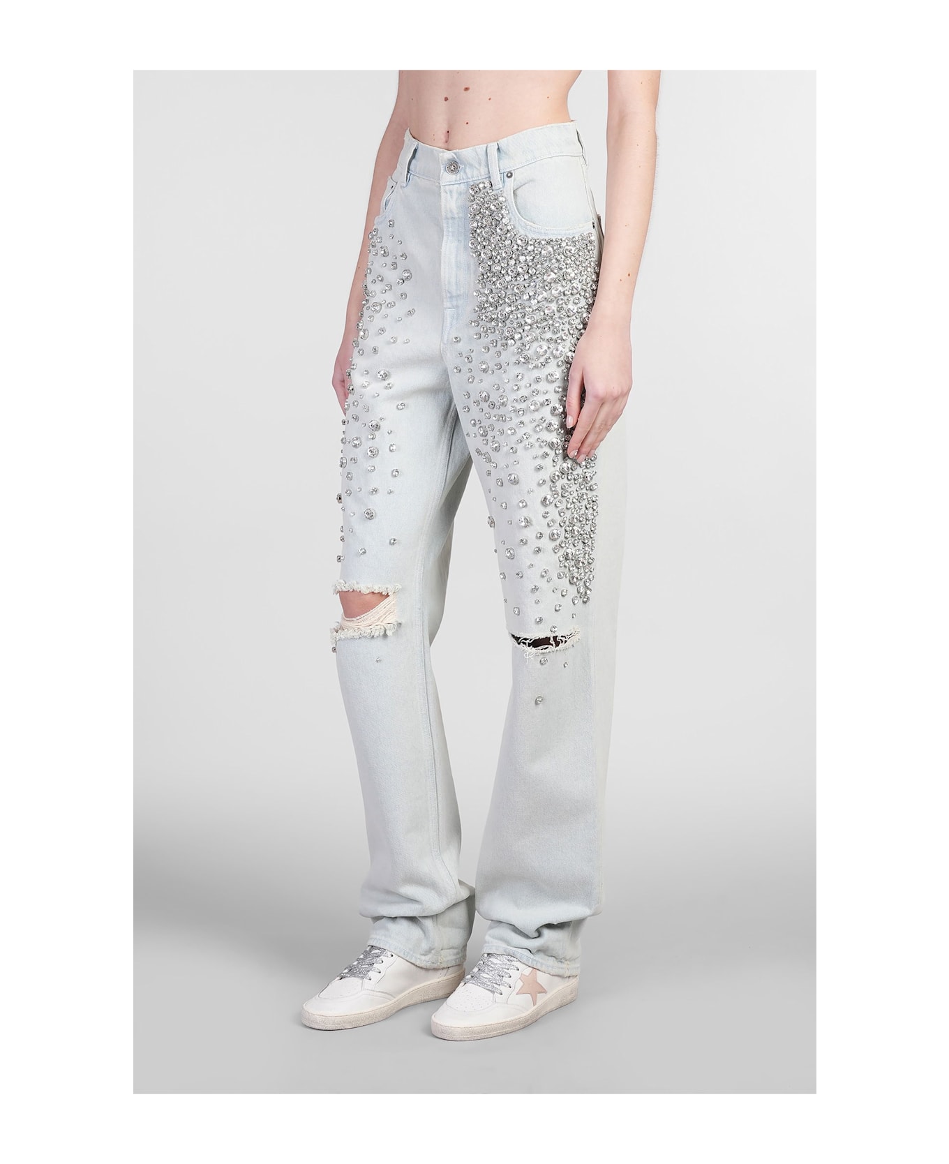 Golden Goose Kim Jeans In Cyan Denim - cyan