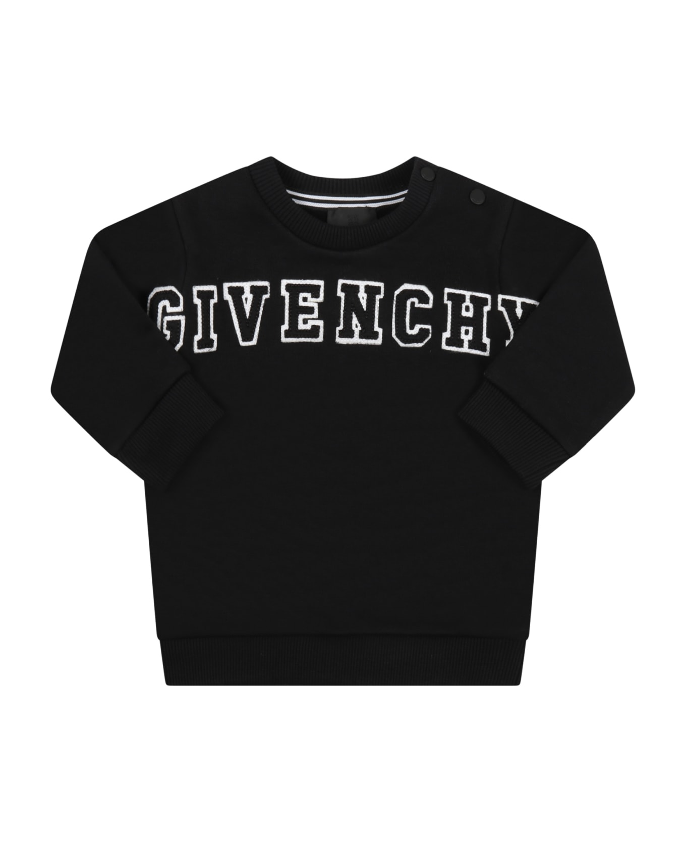 Givenchy Black Sweatshirt For Baby Kids With Logo - Black
