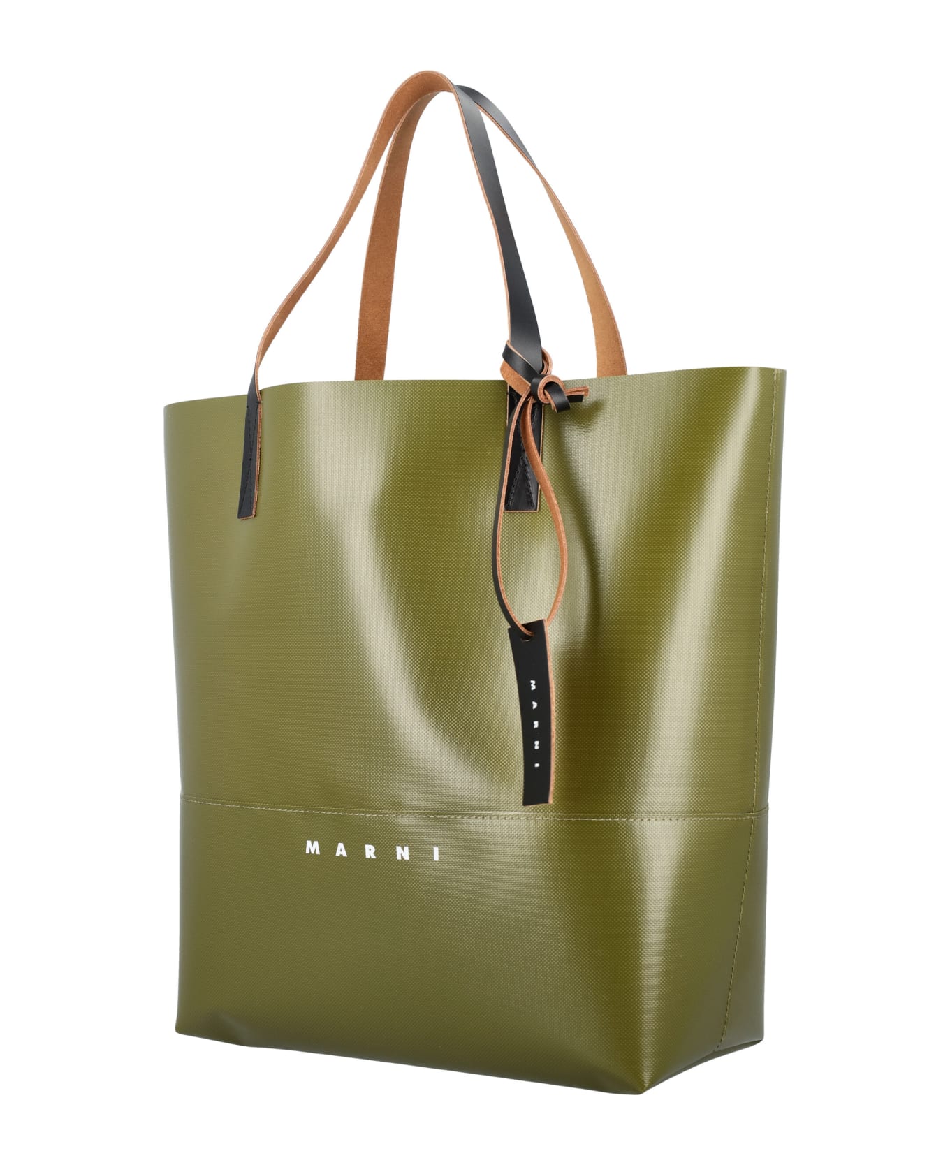 Marni Tribeca Shopping Bag - MILITARY GREEN