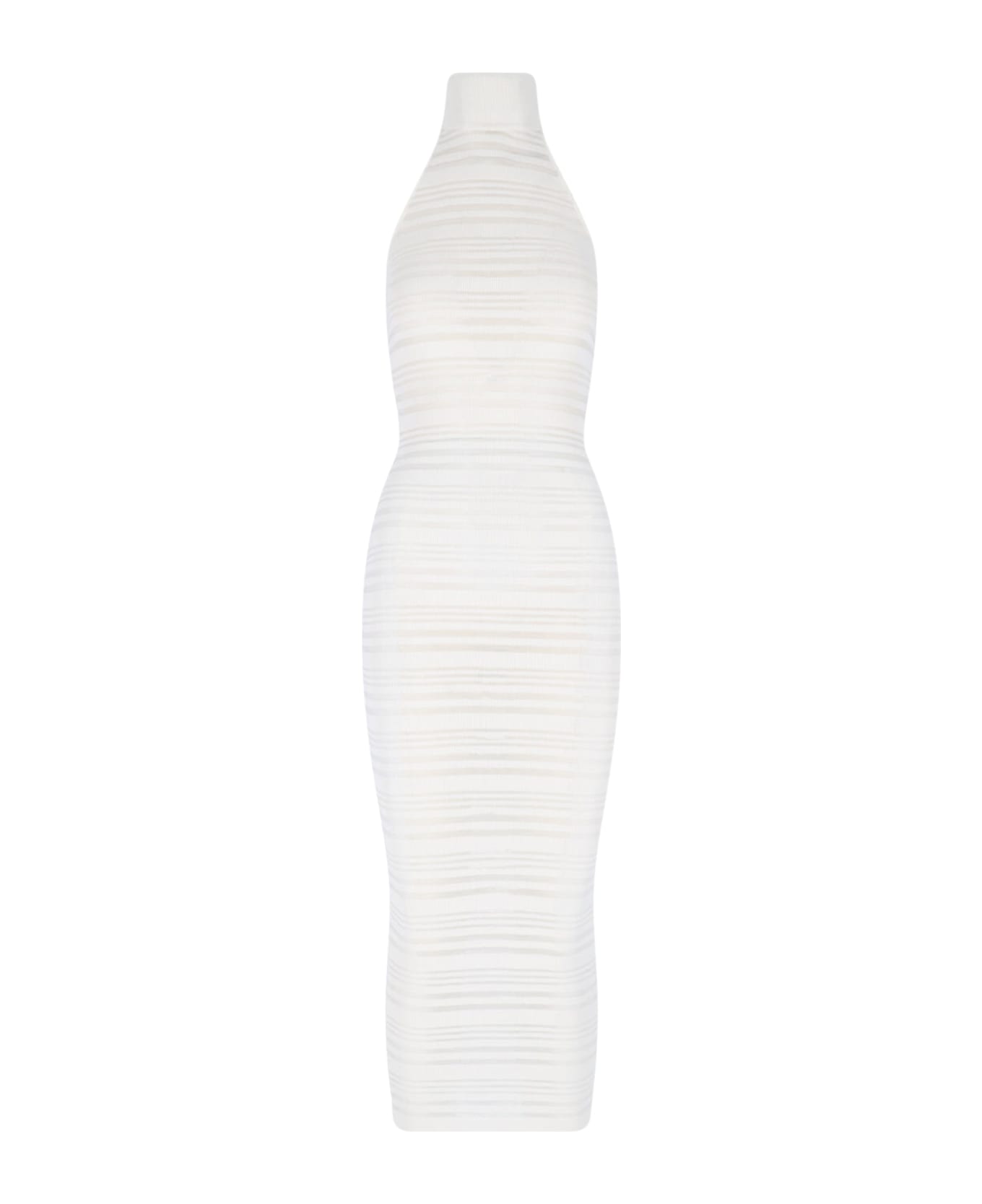 ANDREĀDAMO Knitted Midi Dress - White