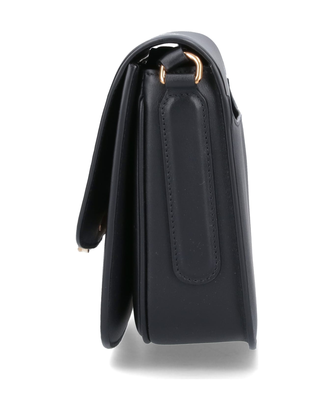 Ferragamo Trapezio Leather Crossbody Bag - black