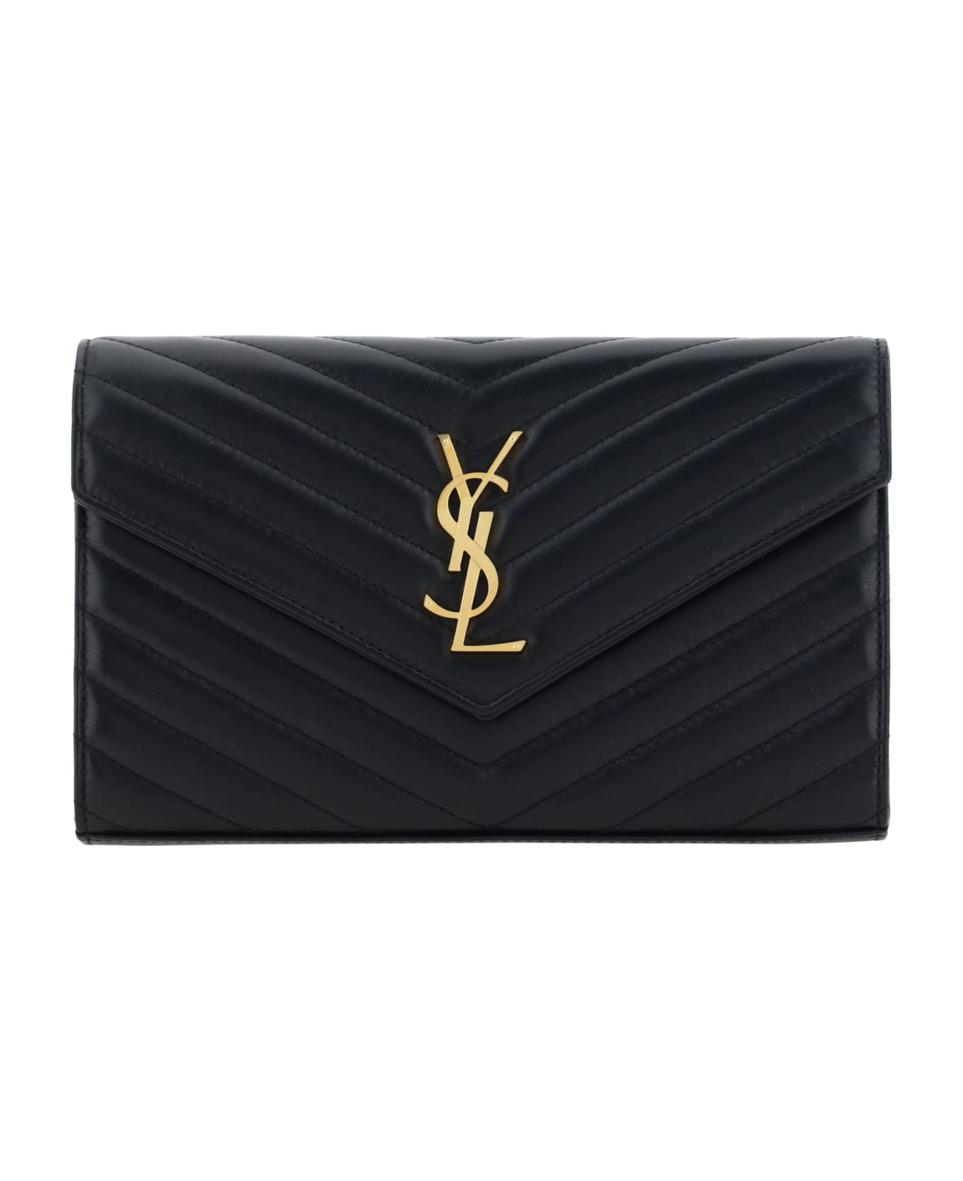 Saint Laurent Monogram Wallet - BLACK