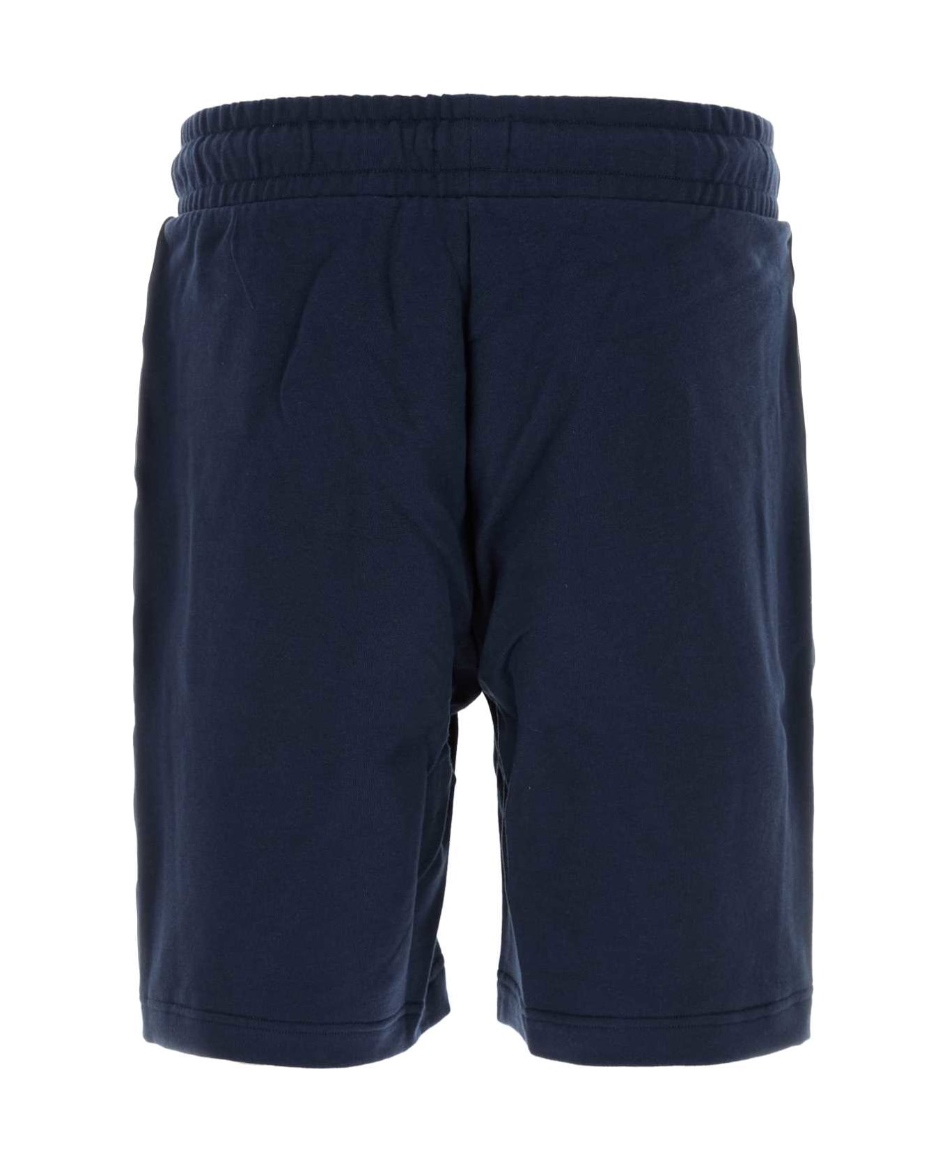 Hugo Boss Blue Cotton Bermuda Shorts - DARKBLUE