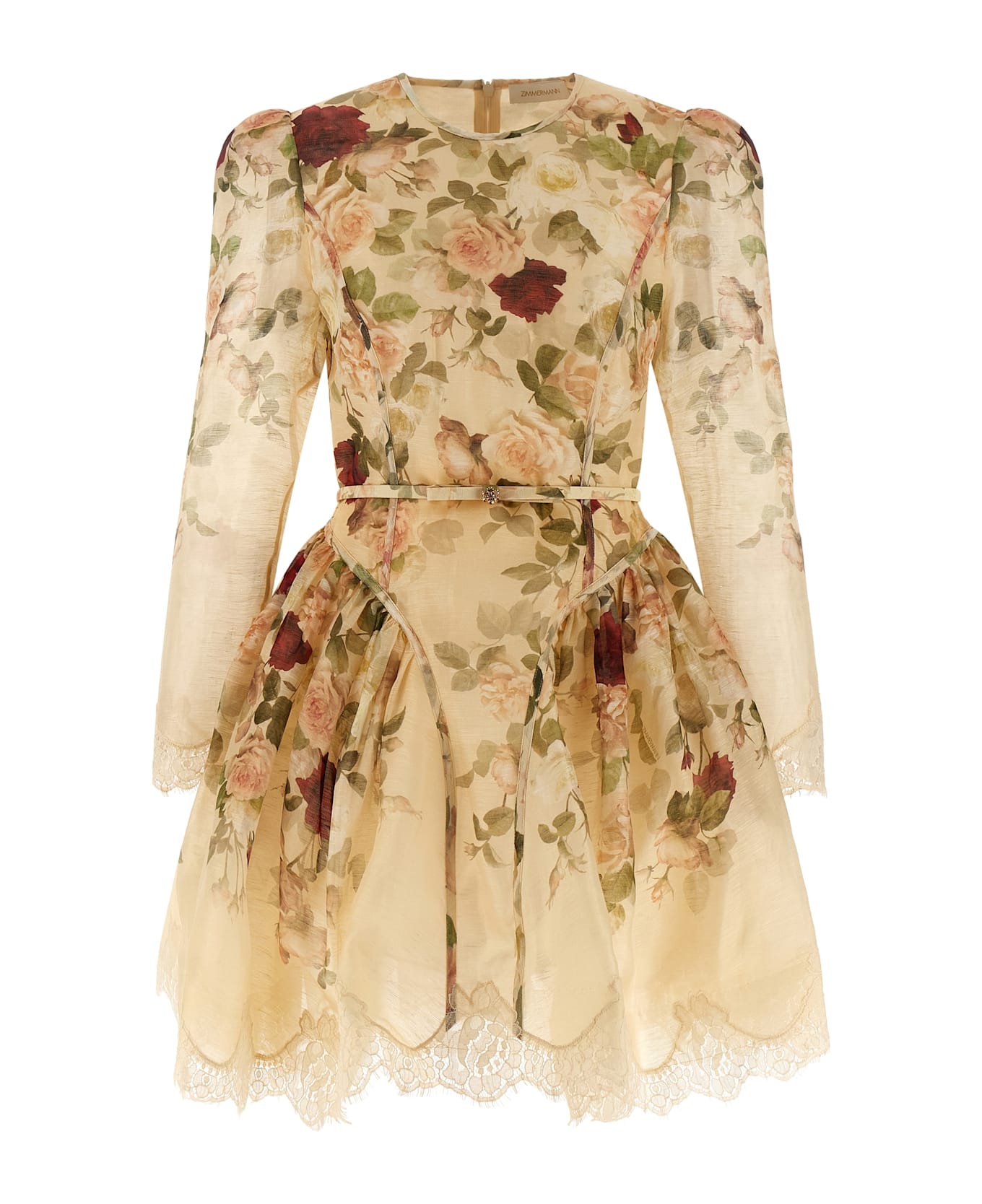 Zimmermann 
hypnotic Lace Trim Mini
 Dress - Pink