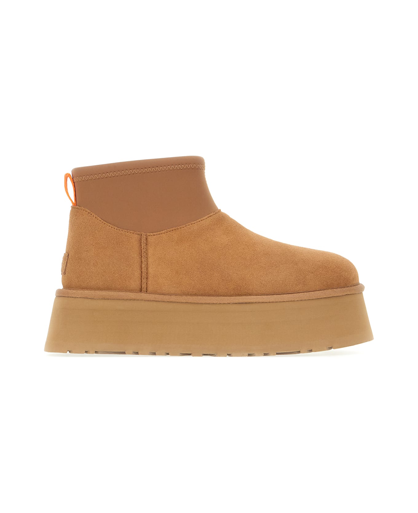UGG Beige Suede Classic Mini Dipper Ankle Boots - CHESNUT