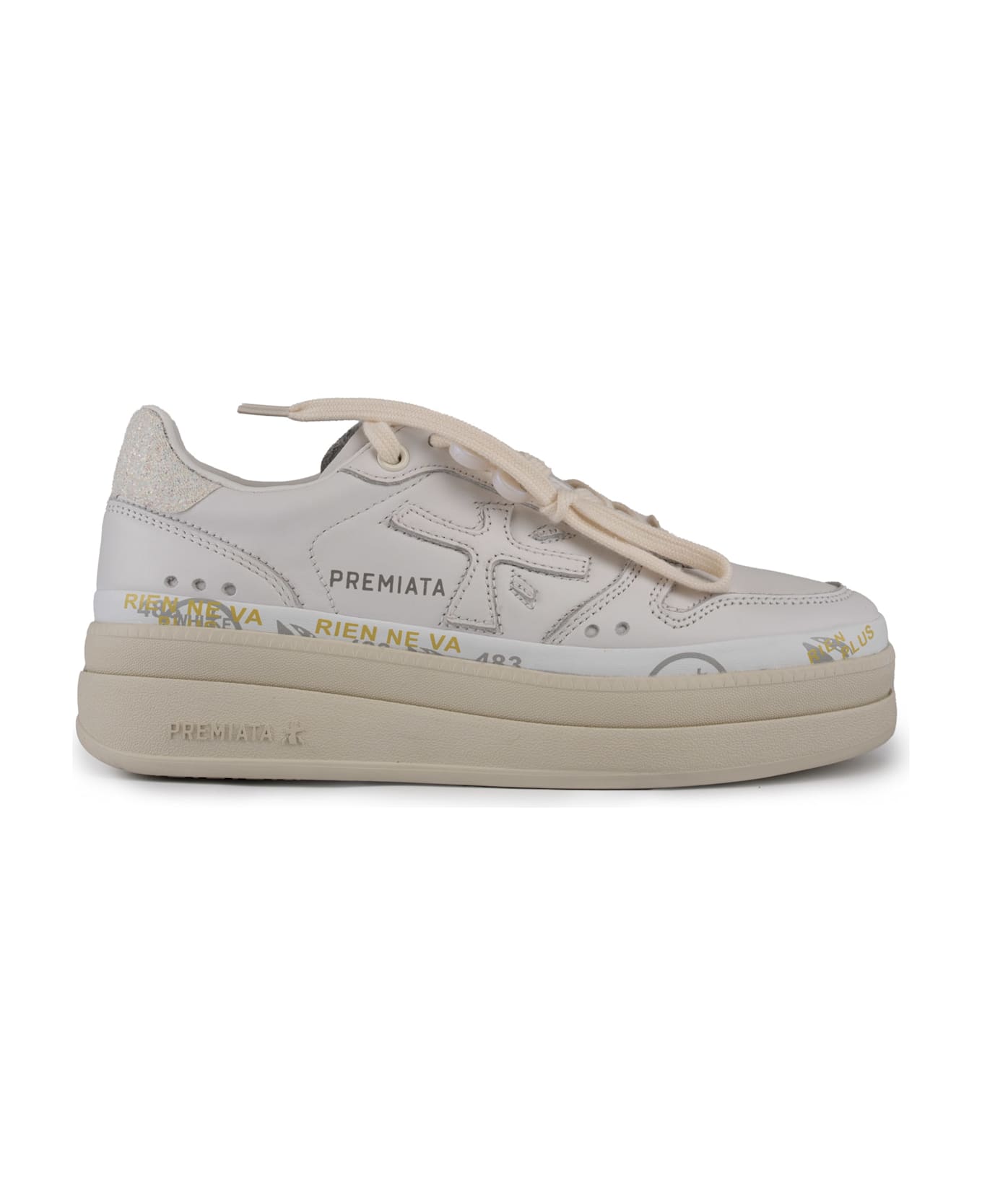 Premiata Micol 7010 Leather Sneakers - white