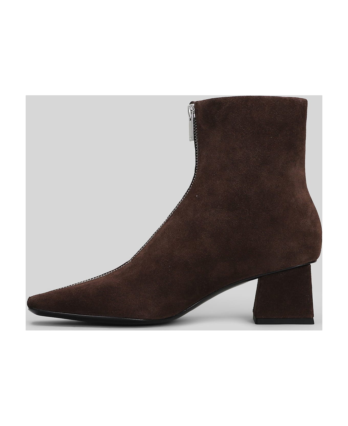 Simkhai Ryder High Heels Ankle Boots In Brown Suede - brown ブーツ