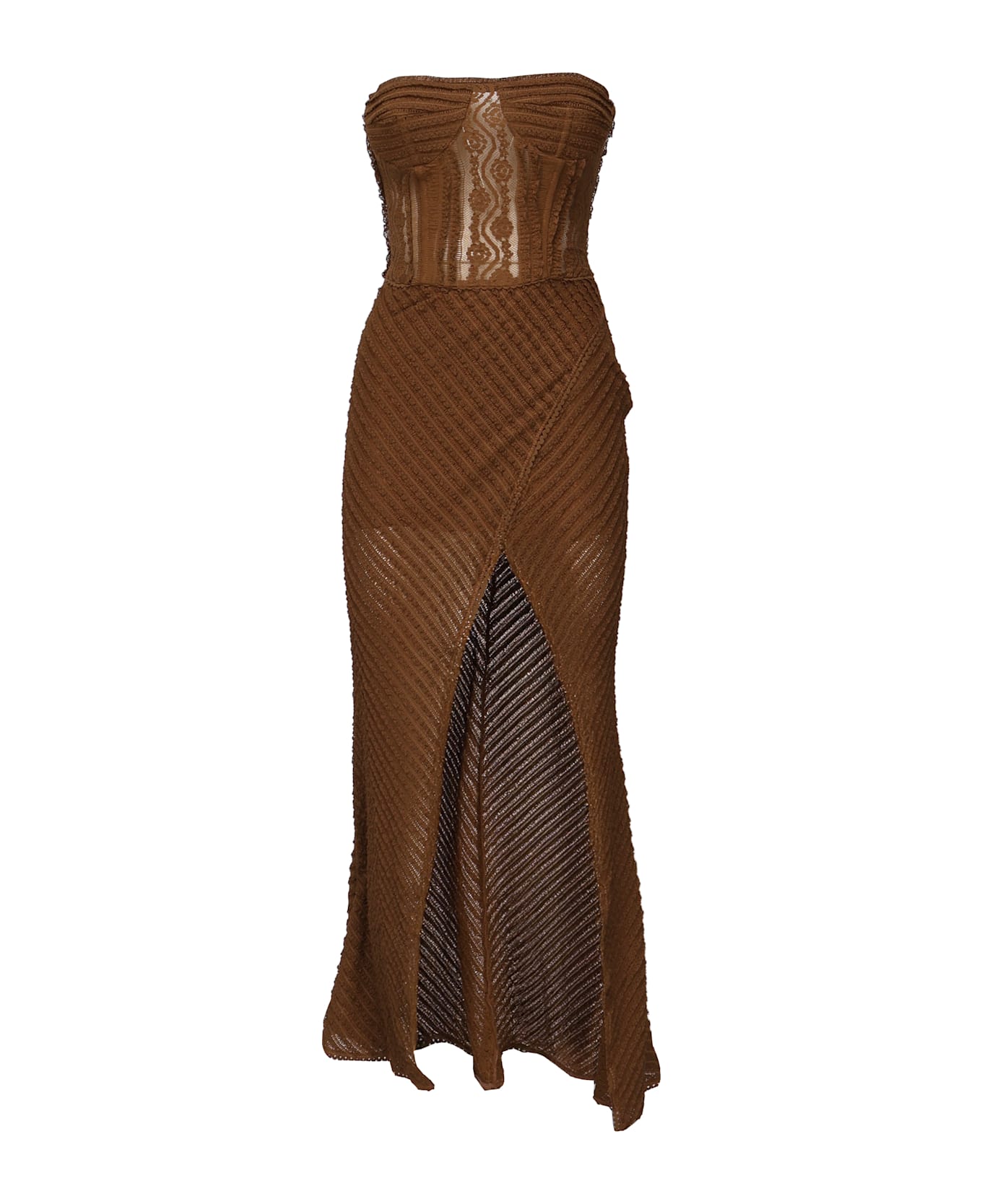 Charo Ruiz Fae Long Dress - Brown