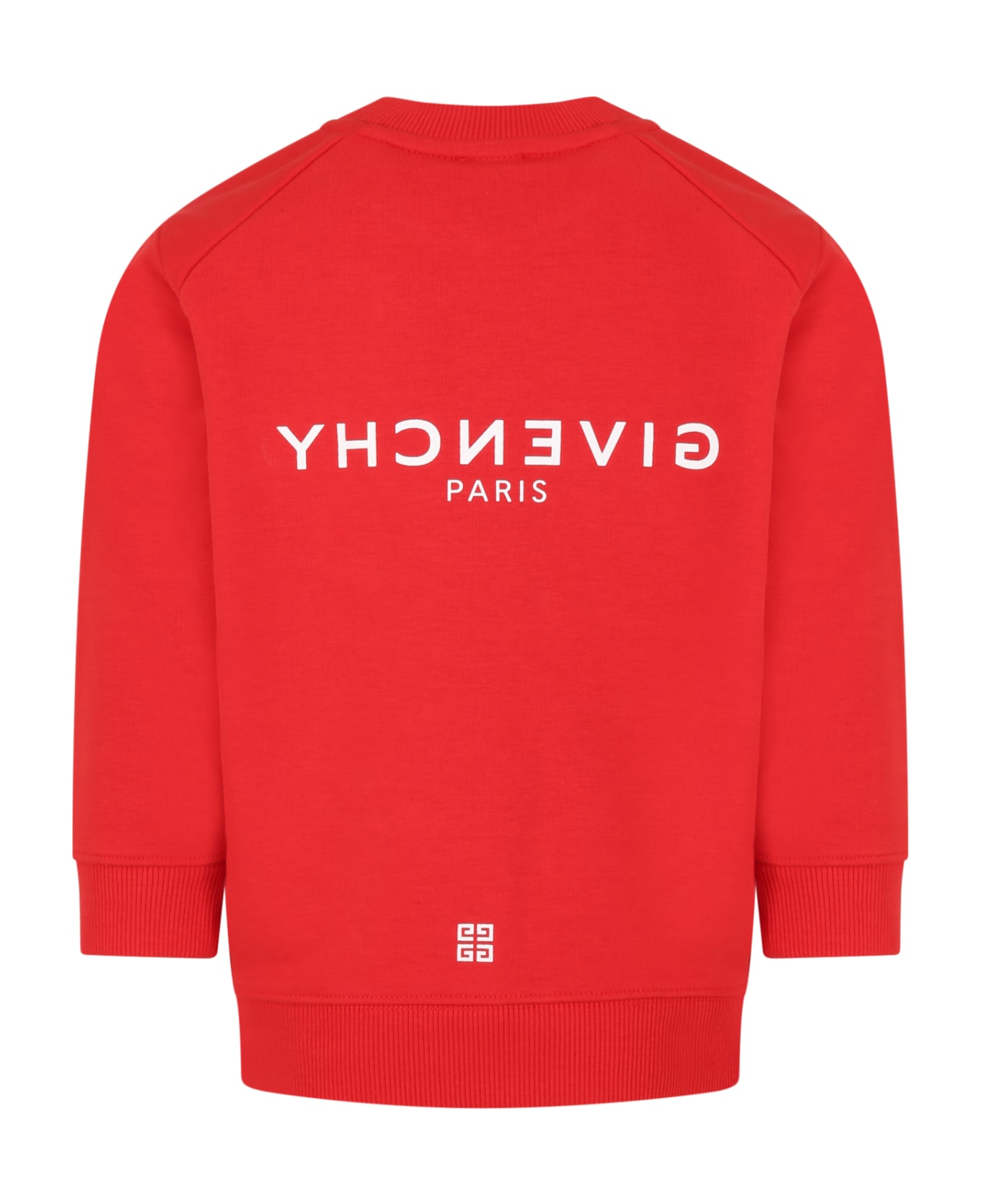 Givenchy Red Sweatshirt For Boy With White Logo - Rosso