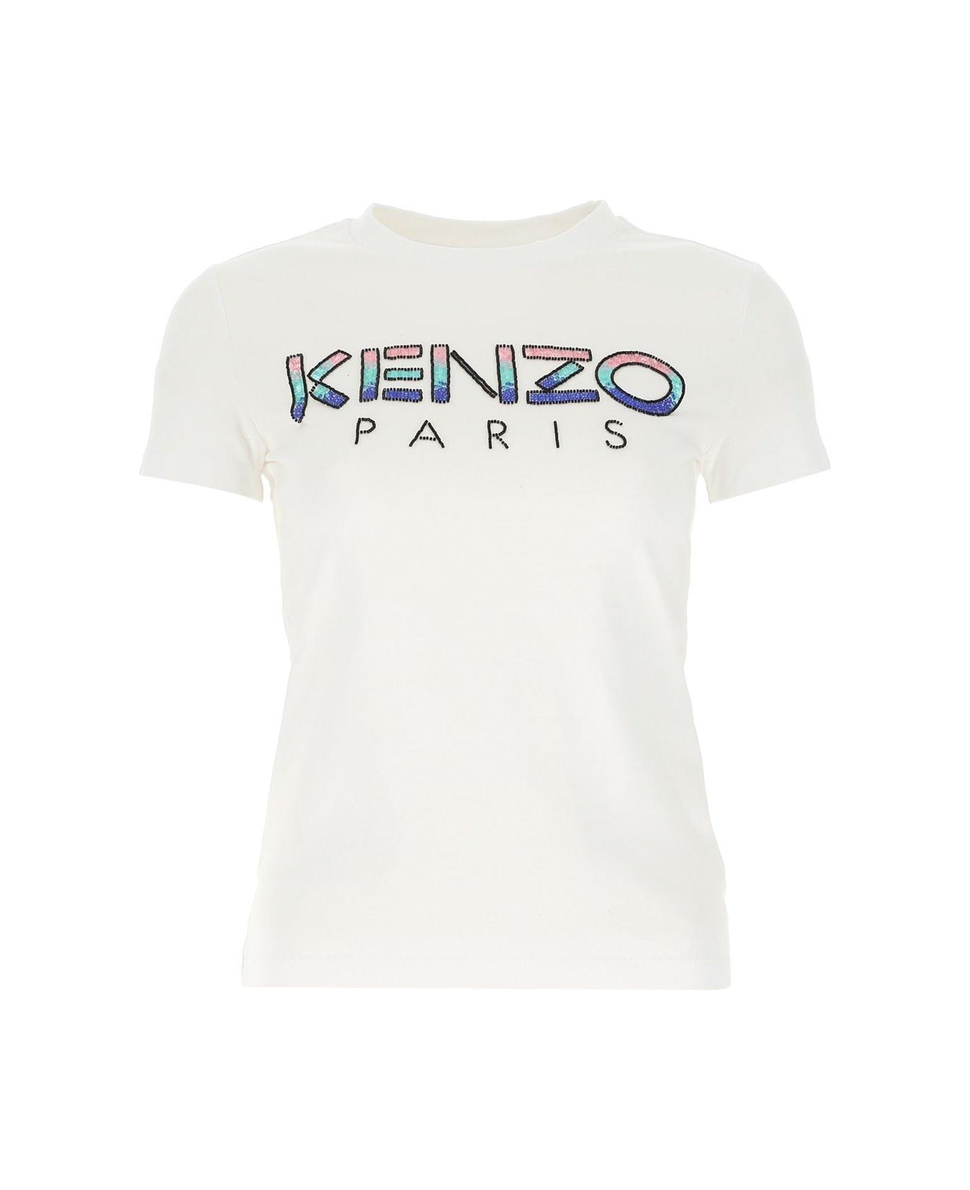 Kenzo Sequinned Logo T-shirt - White