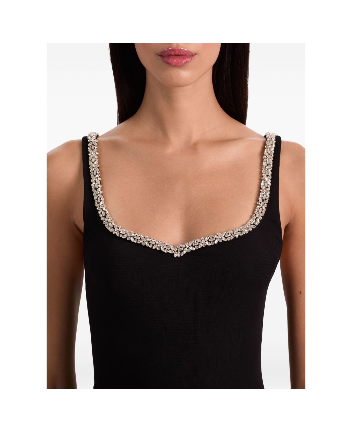 Alice + Olivia Embellished Mini Dress - Black