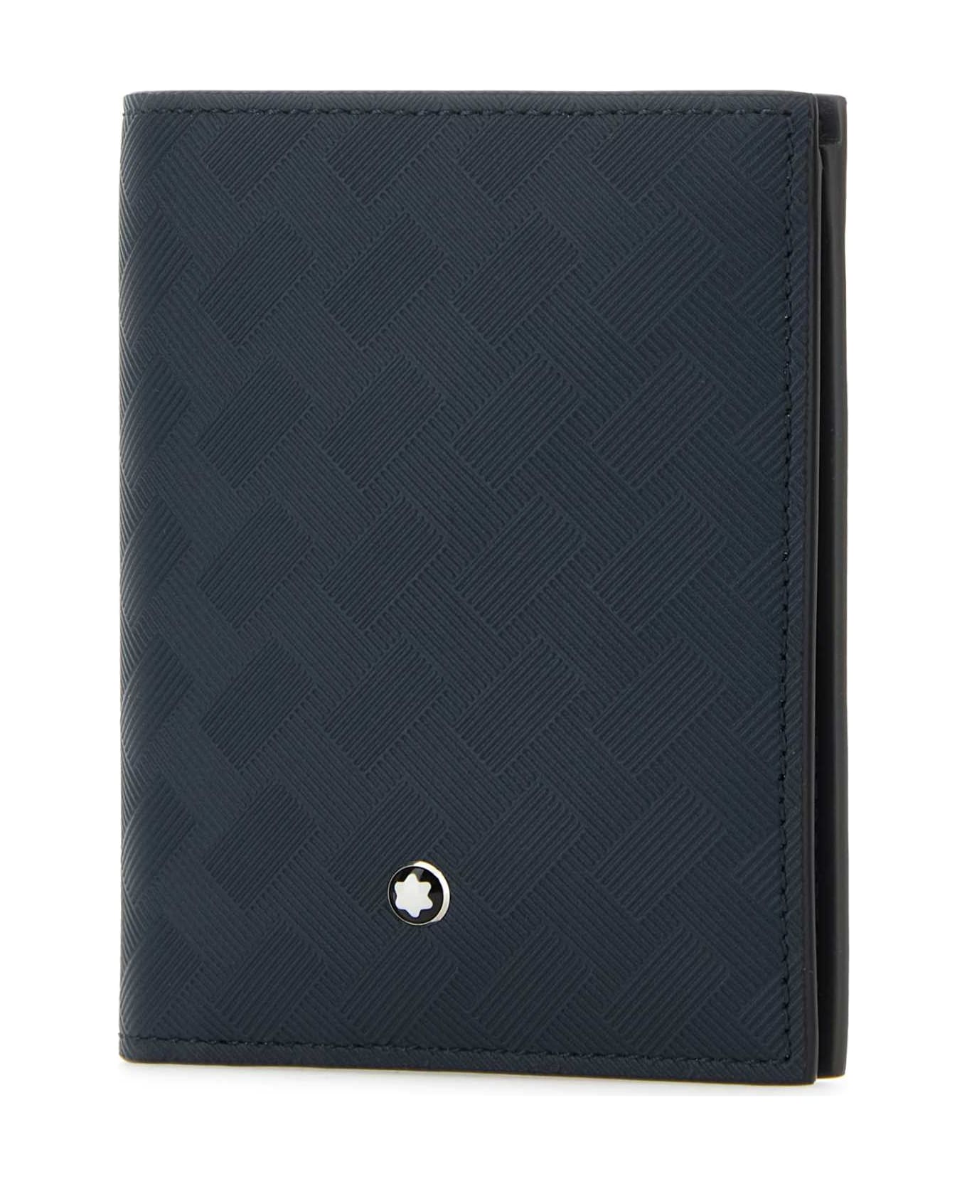 Montblanc Navy Blue Leather Wallet - INKBLUE 財布