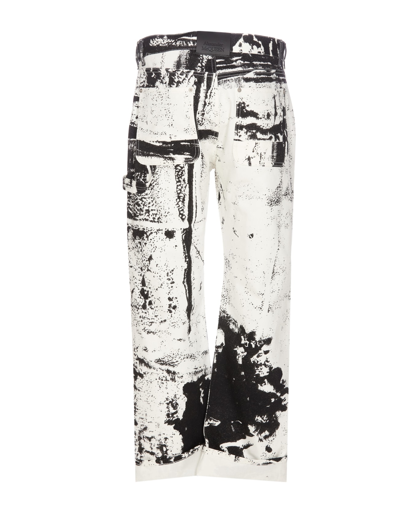 Alexander McQueen Fold Print Jeans - Multicolor ボトムス
