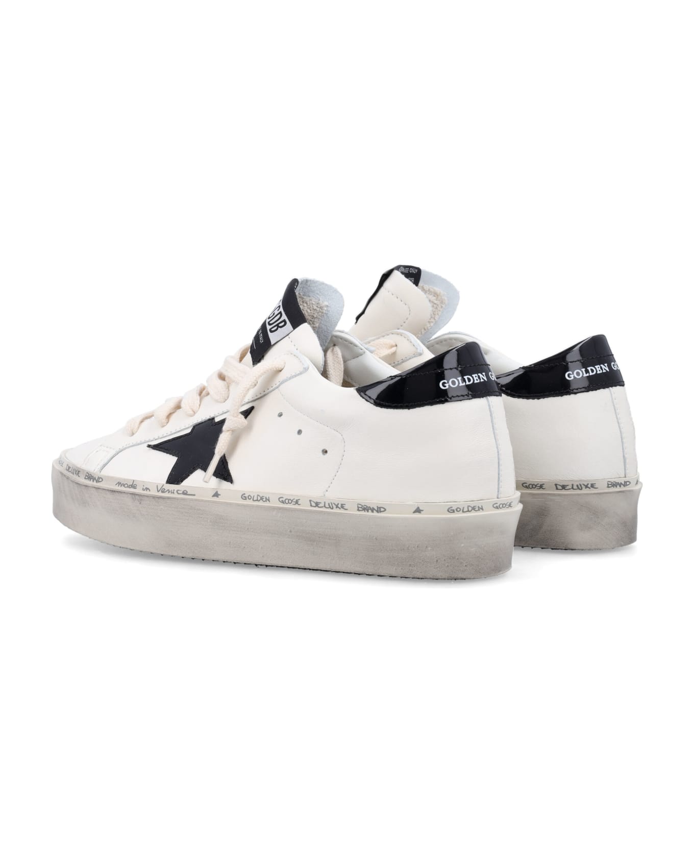 Golden Goose Hi Star Sneakers - WHITE BLACK