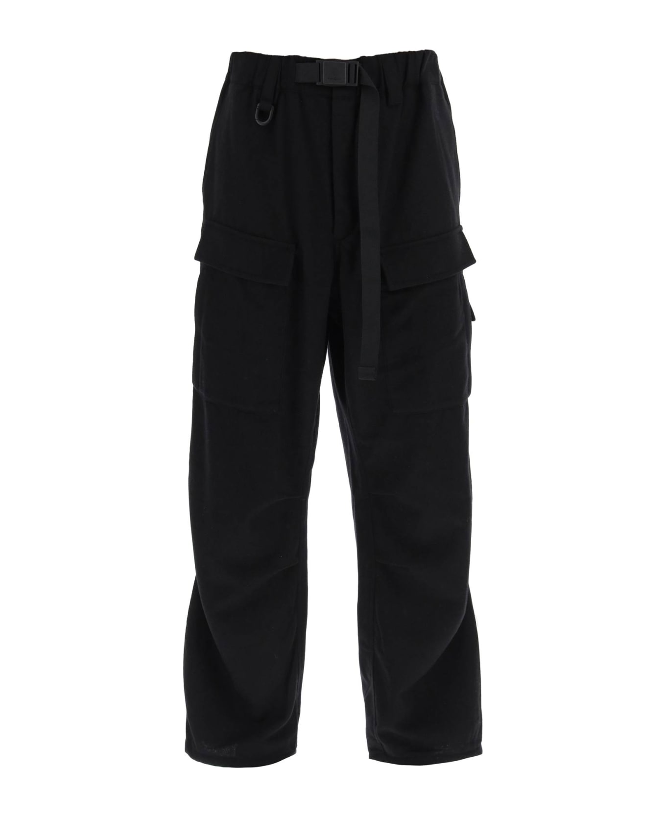 Y-3 Flannel Cargo Pants - BLACK (Black)