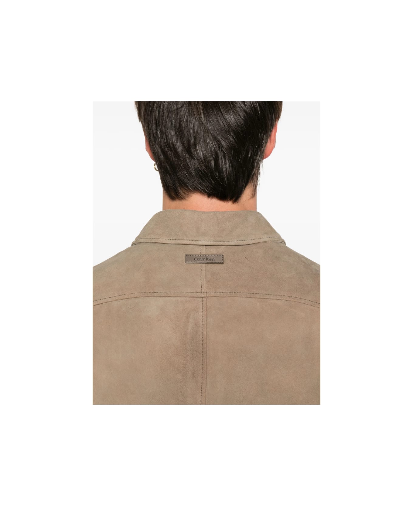 Calvin Klein Leather Outerwear - BROWN