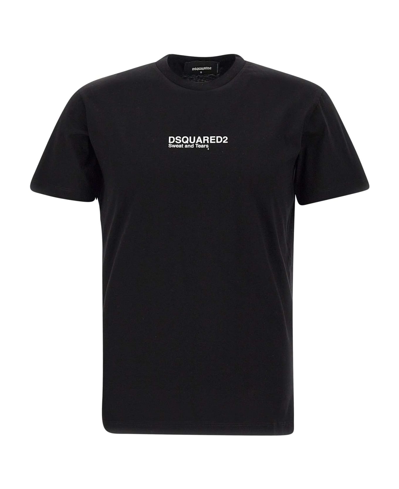 Dsquared2 Logo Printed Short-sleeved T-shirt - BLACK シャツ