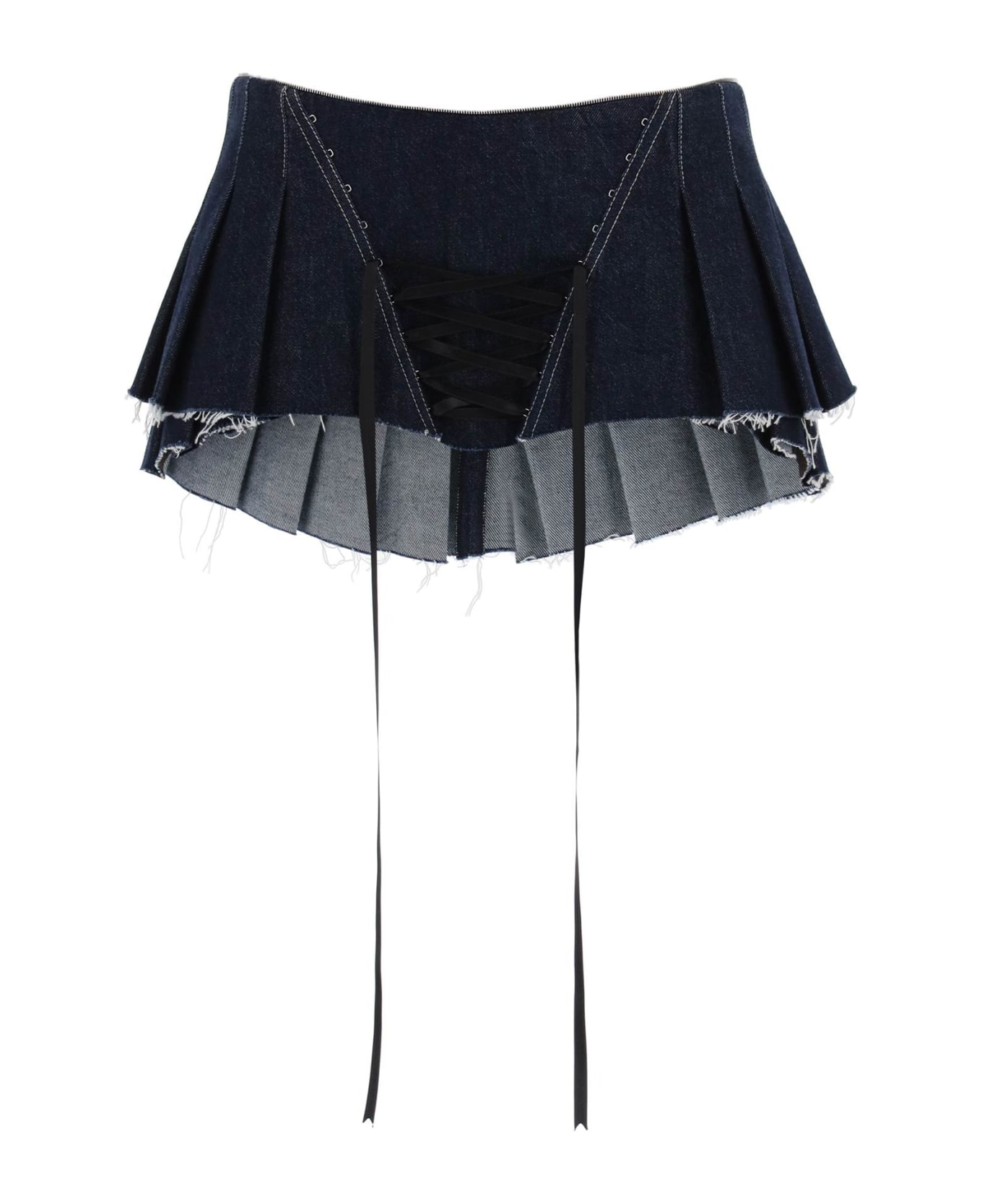 Dilara Findikoglu Micro Pleated Skirt With Corset - INDIGO (Blue)