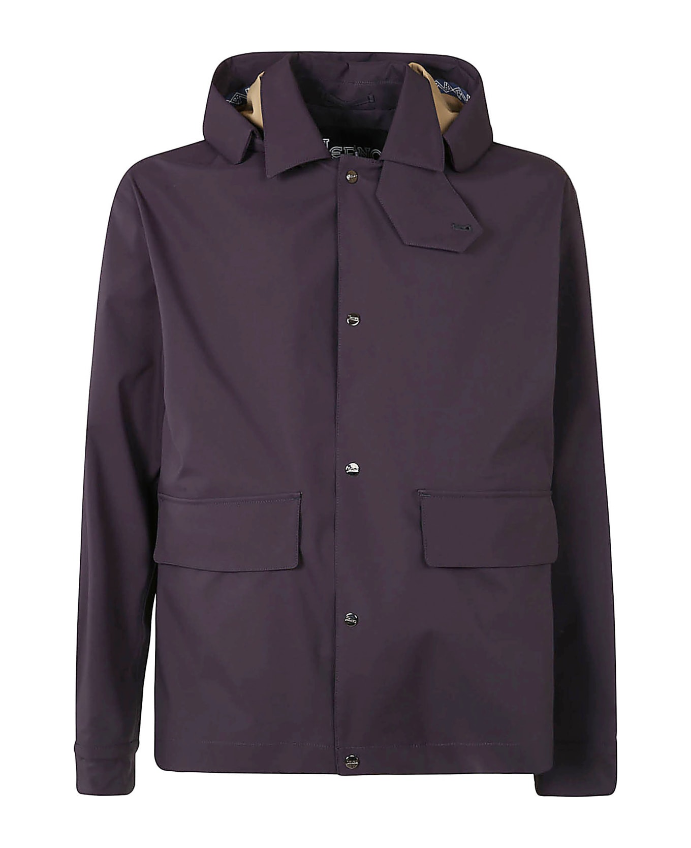 Herno Two Front Pockets Hooded Jacket - Blue ジャケット