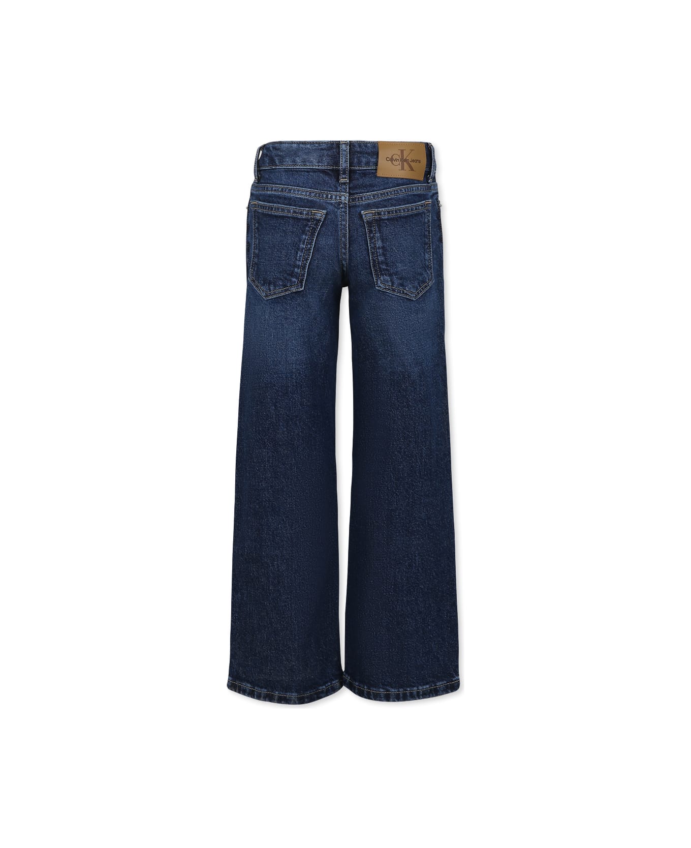 Calvin Klein Denim Jeans For Girl With Logo - Denim