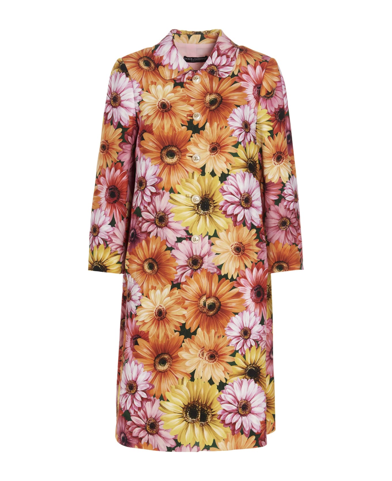 Dolce & Gabbana 'gerbere  Coat - Multicolor