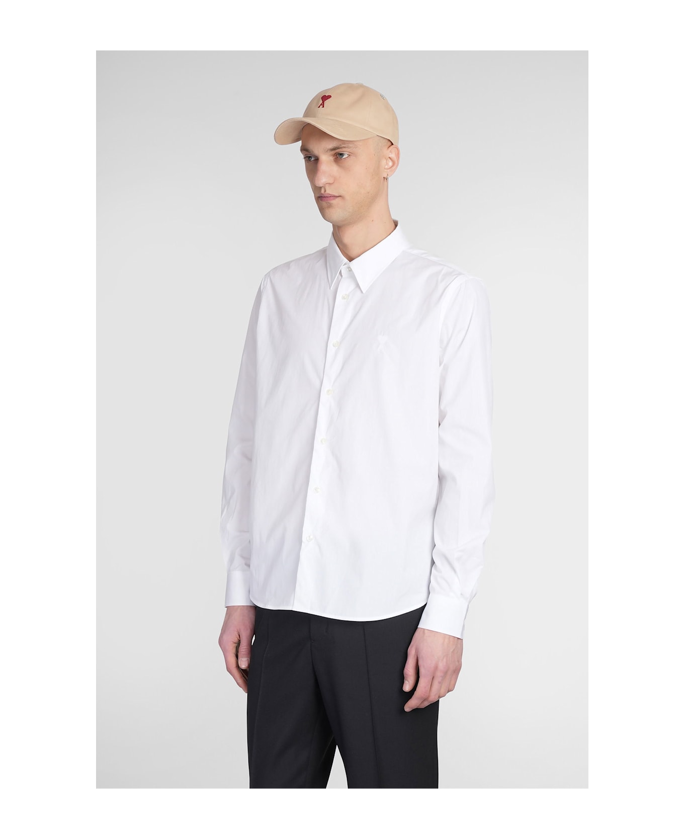 Ami Alexandre Mattiussi Shirt In White Cotton - white