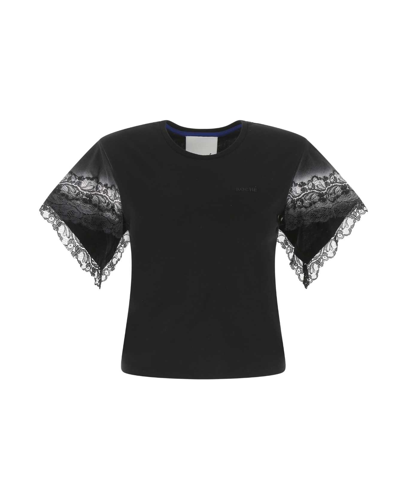 Koché Black Cotton T-shirt - 900 Tシャツ