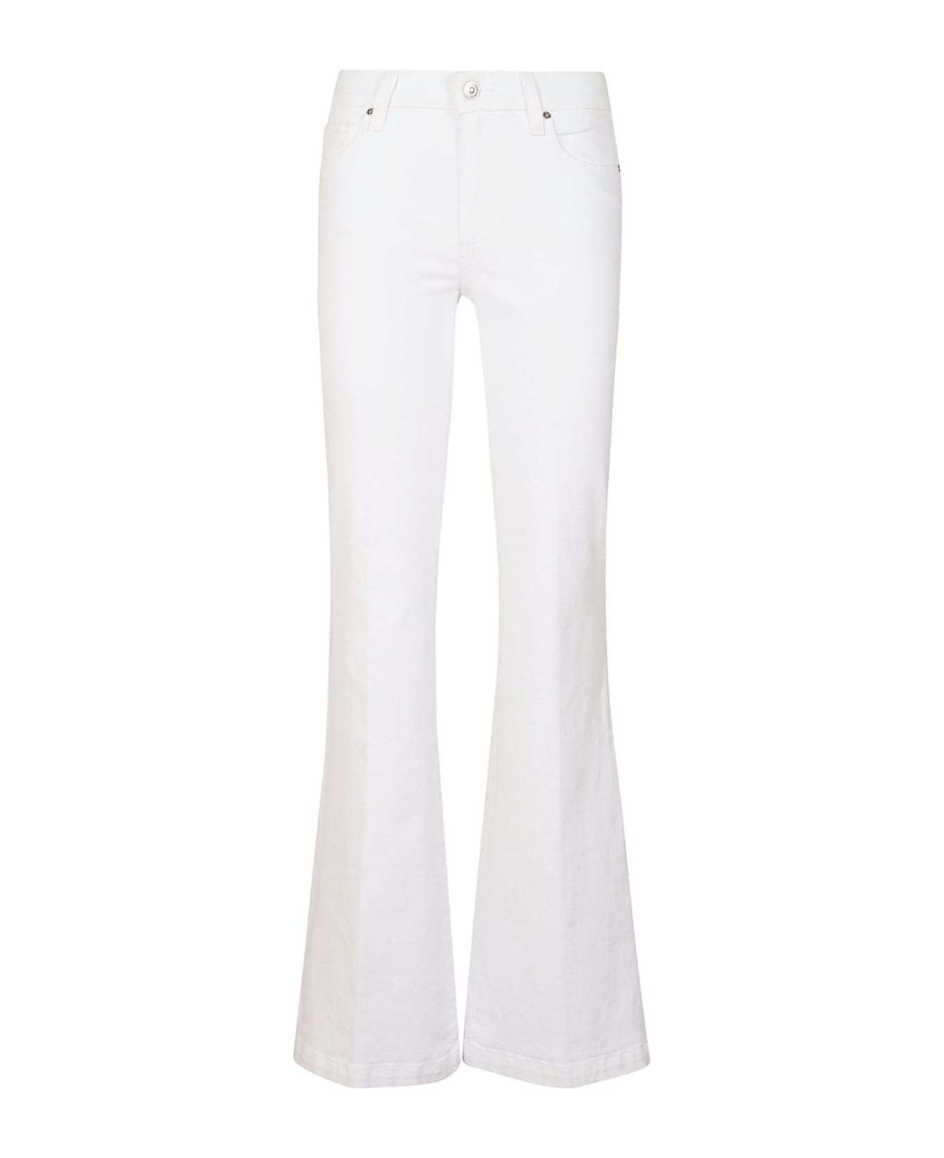 Paige Genevieve High Waist Flared Jeans - Crisp White