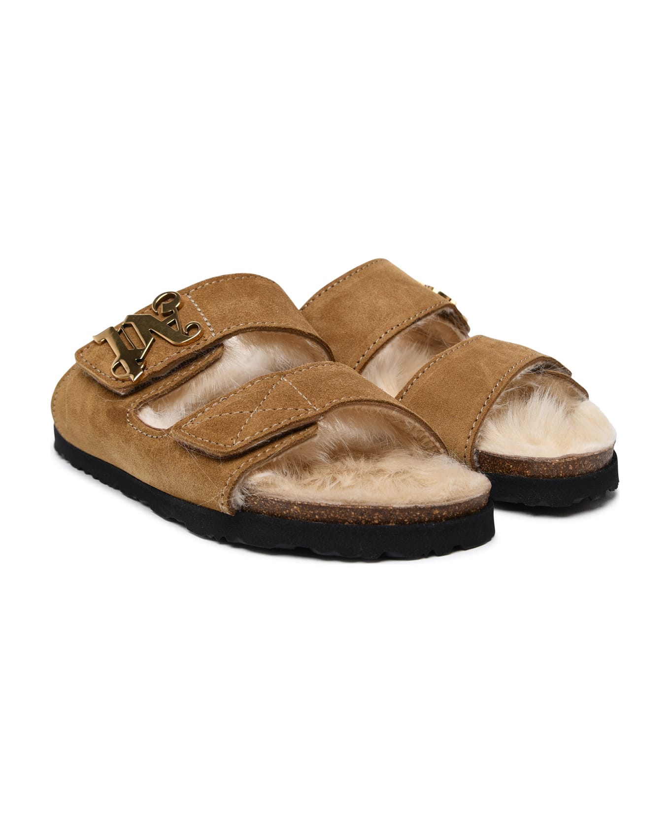 Palm Angels Suede Slippers - Brown