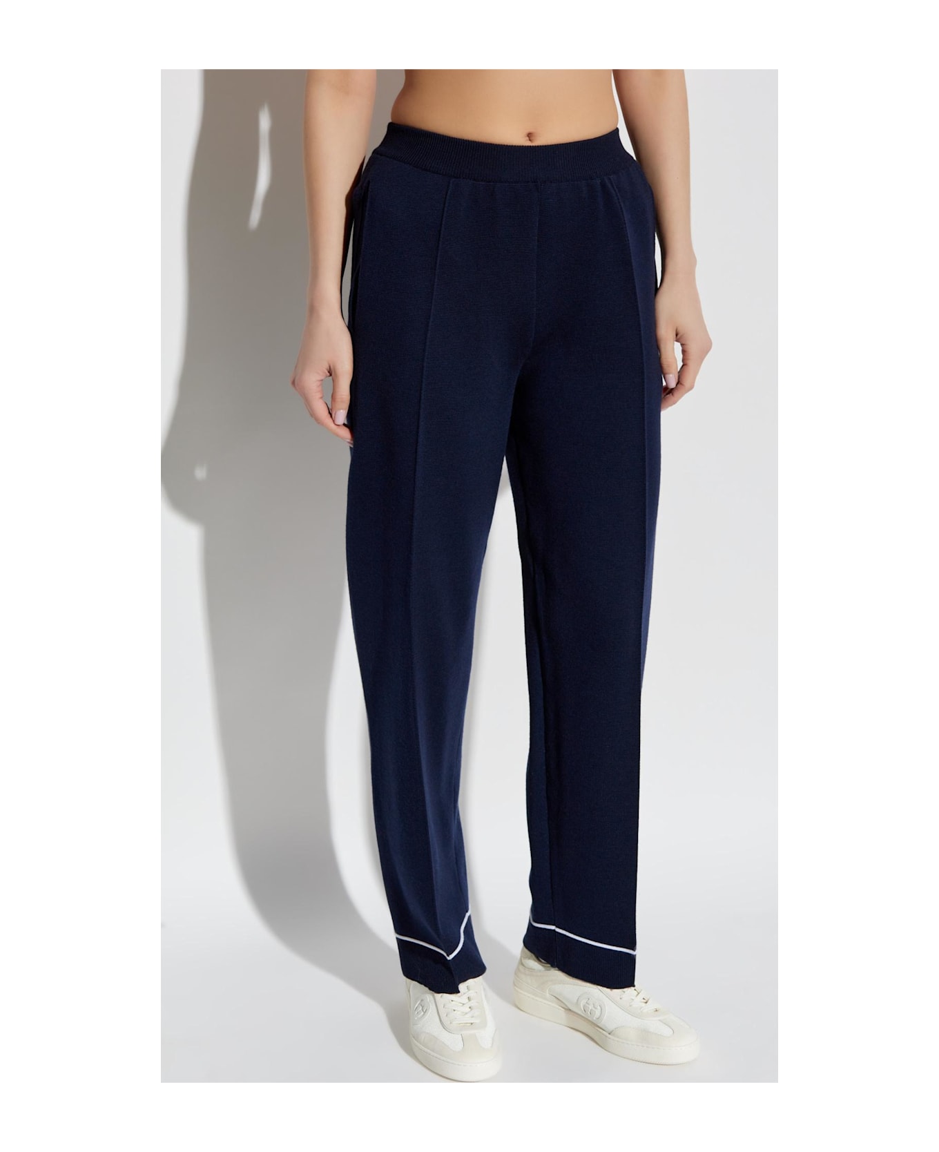 Gucci Wool Pants With Stitching On The Legs - Blue