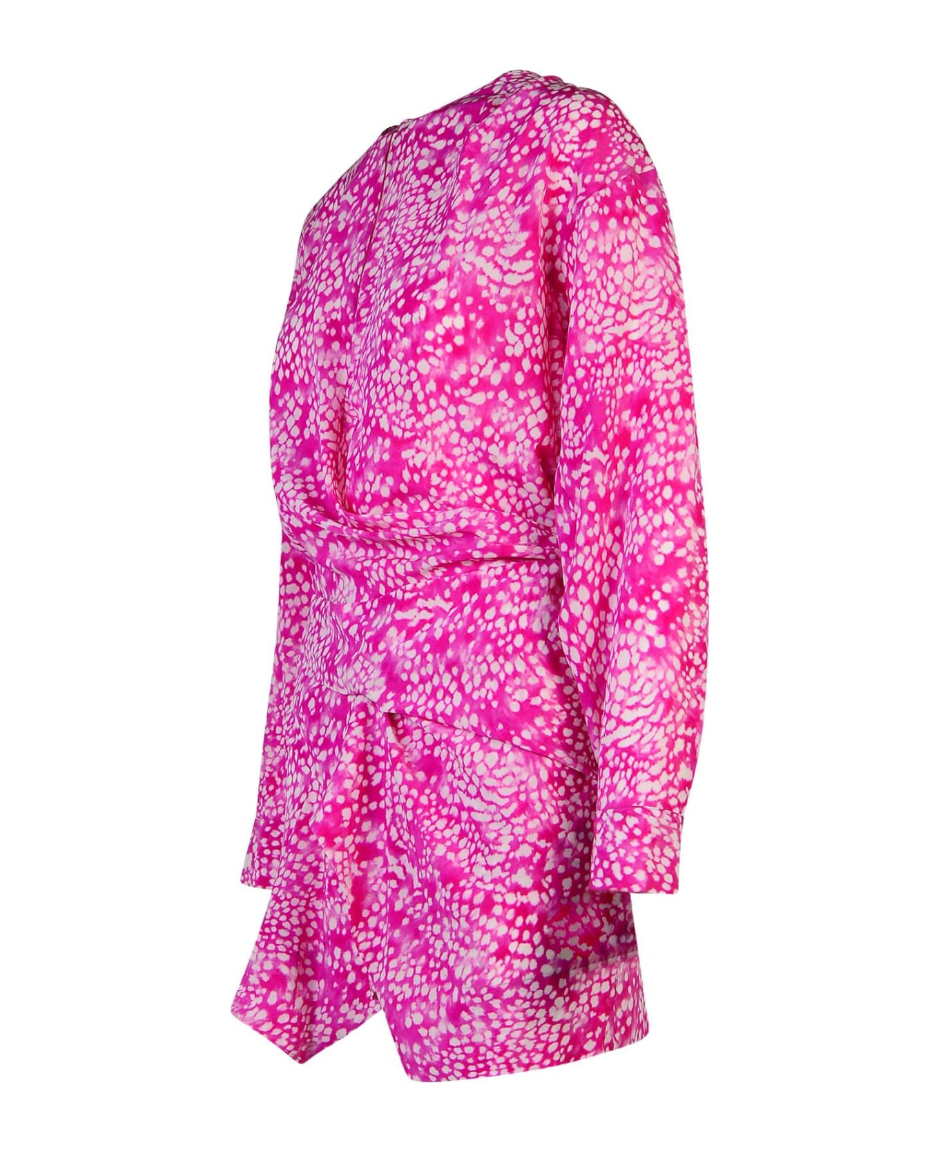 Isabel Marant 'habla' Dress In Fuchsia Silk Blend - Fuchsia