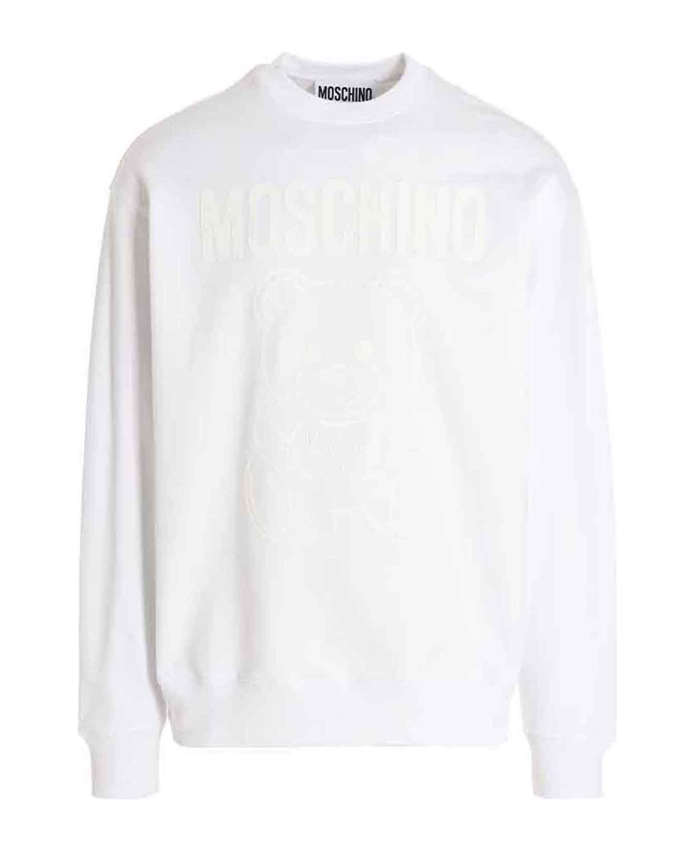 Moschino Maxi Logo Sweatshirt - Fantasia Bianco