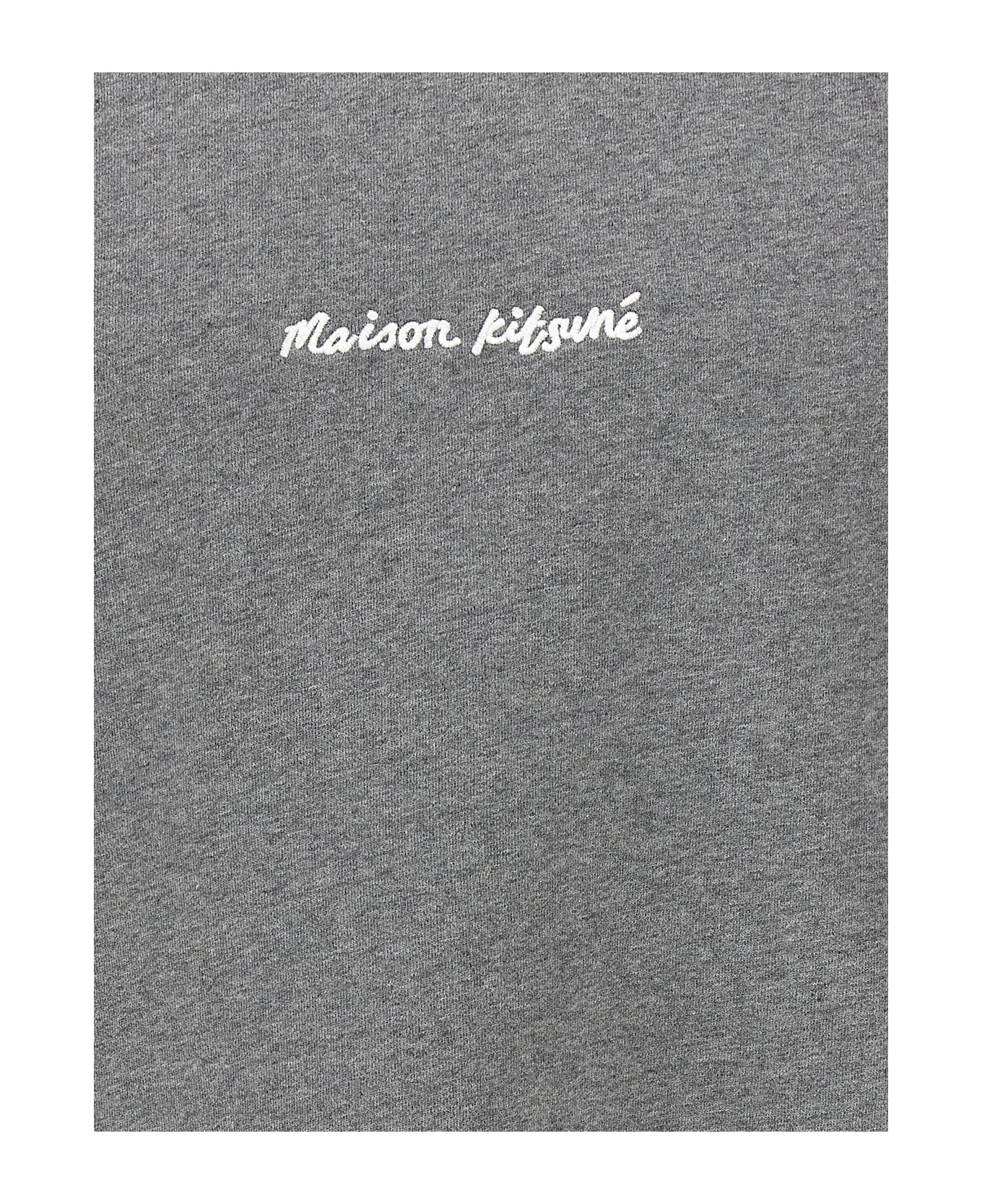 Maison Kitsuné Logo Embroidery Sweatshirt - Gray