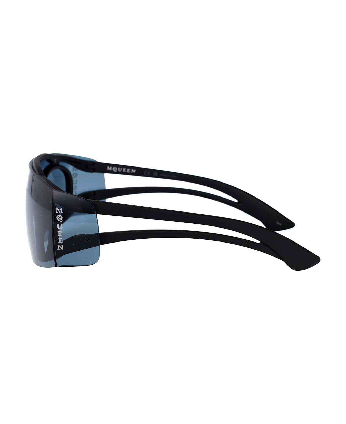 Alexander McQueen Eyewear Am0489s Sunglasses - BLACK-BLACK-BLUE