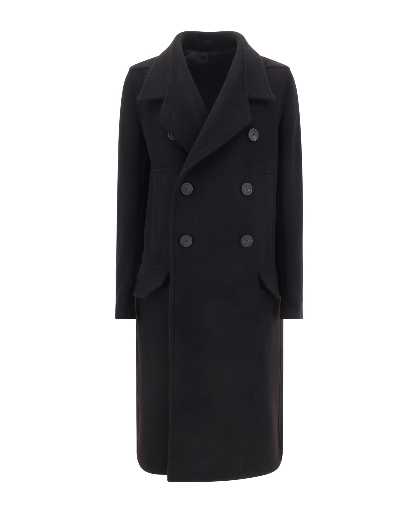 Rick Owens Maxi Double-breasted Coat - Black  