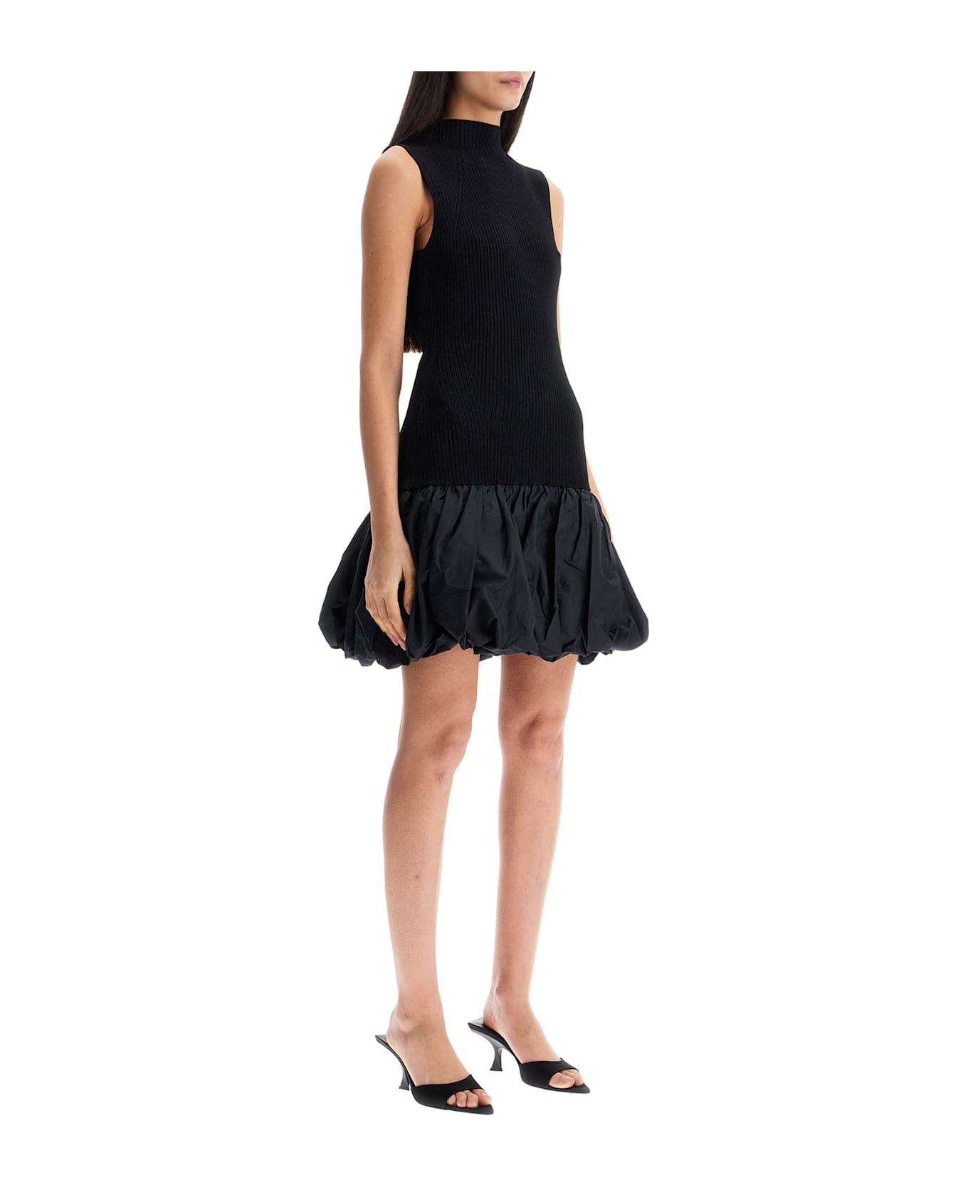 Rotate by Birger Christensen Black Mini Knitted Dress - BLACK (Black)