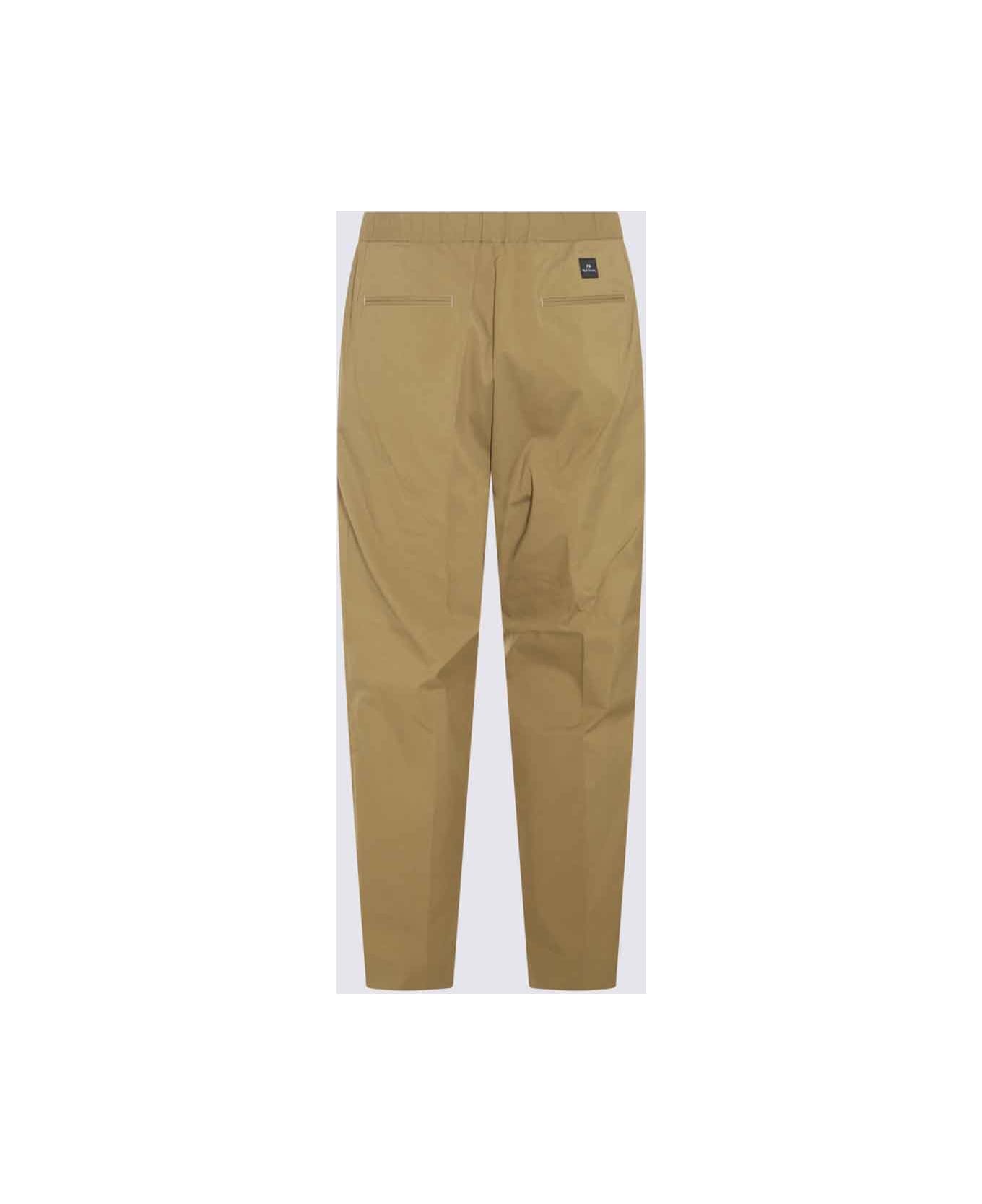 Paul Smith Beige Cotton Pants - Green ボトムス