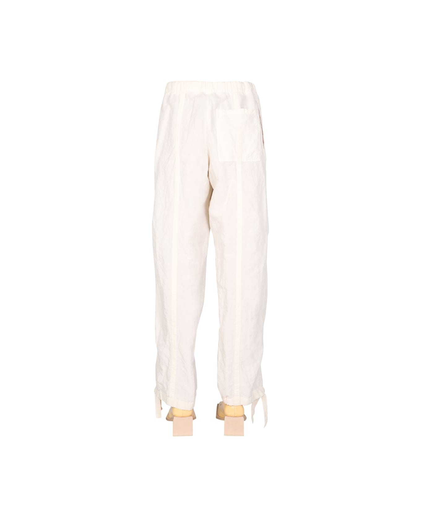 Jil Sander Trousers With Drawstring - WHITE
