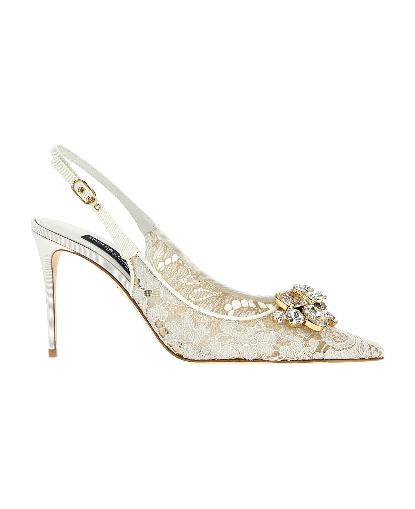 Dolce & Gabbana 'rainbow Lace' Slingback - White