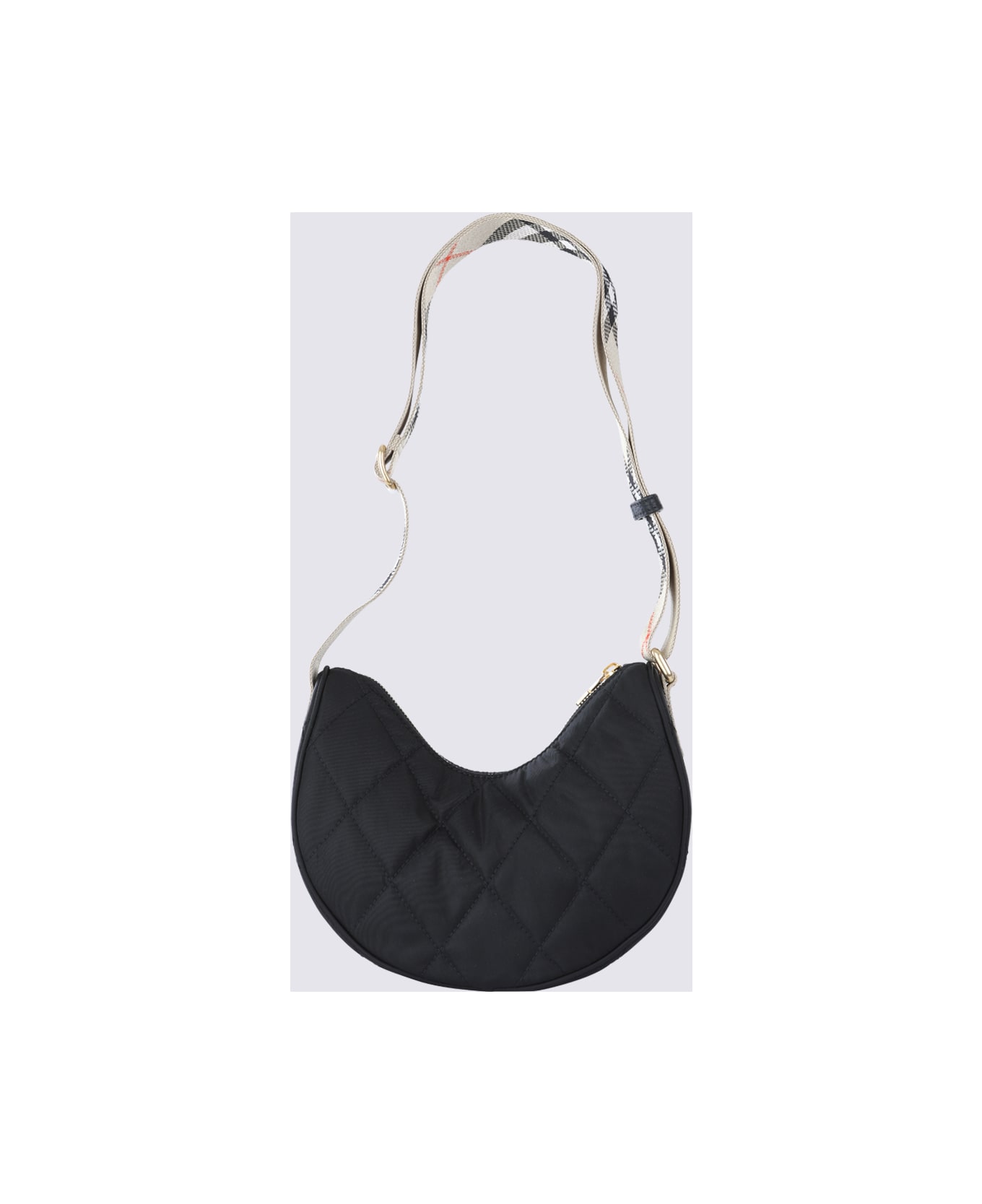 Burberry Black Leather Horseshoe Crossbody Bag - Black