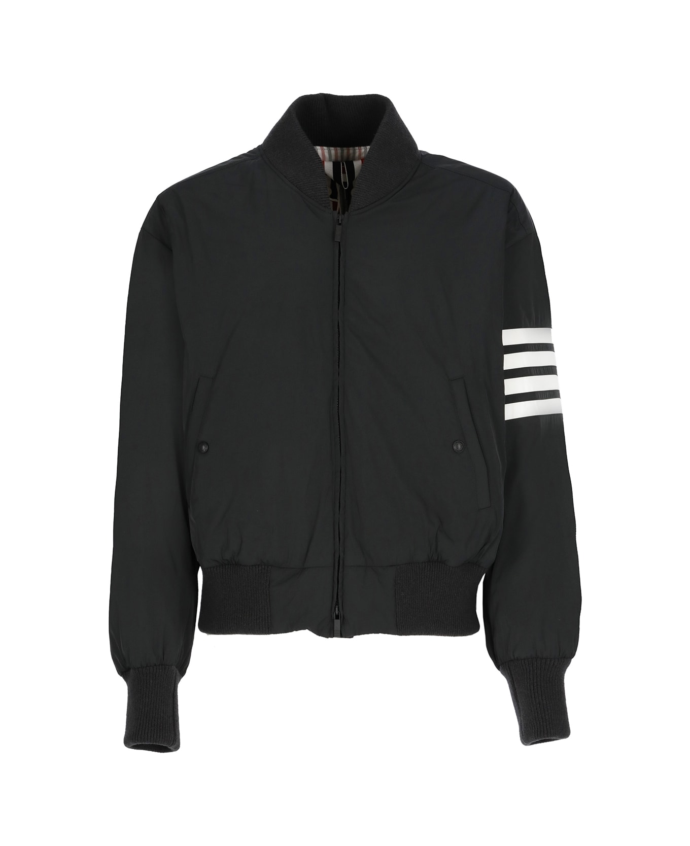 Thom Browne '4bar Down Fill Oversized' Bomber Jacket - Grey