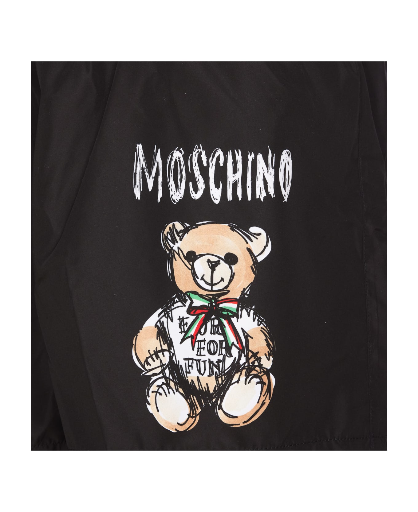 Moschino Drawn Teddy Bear Swimwear - Black