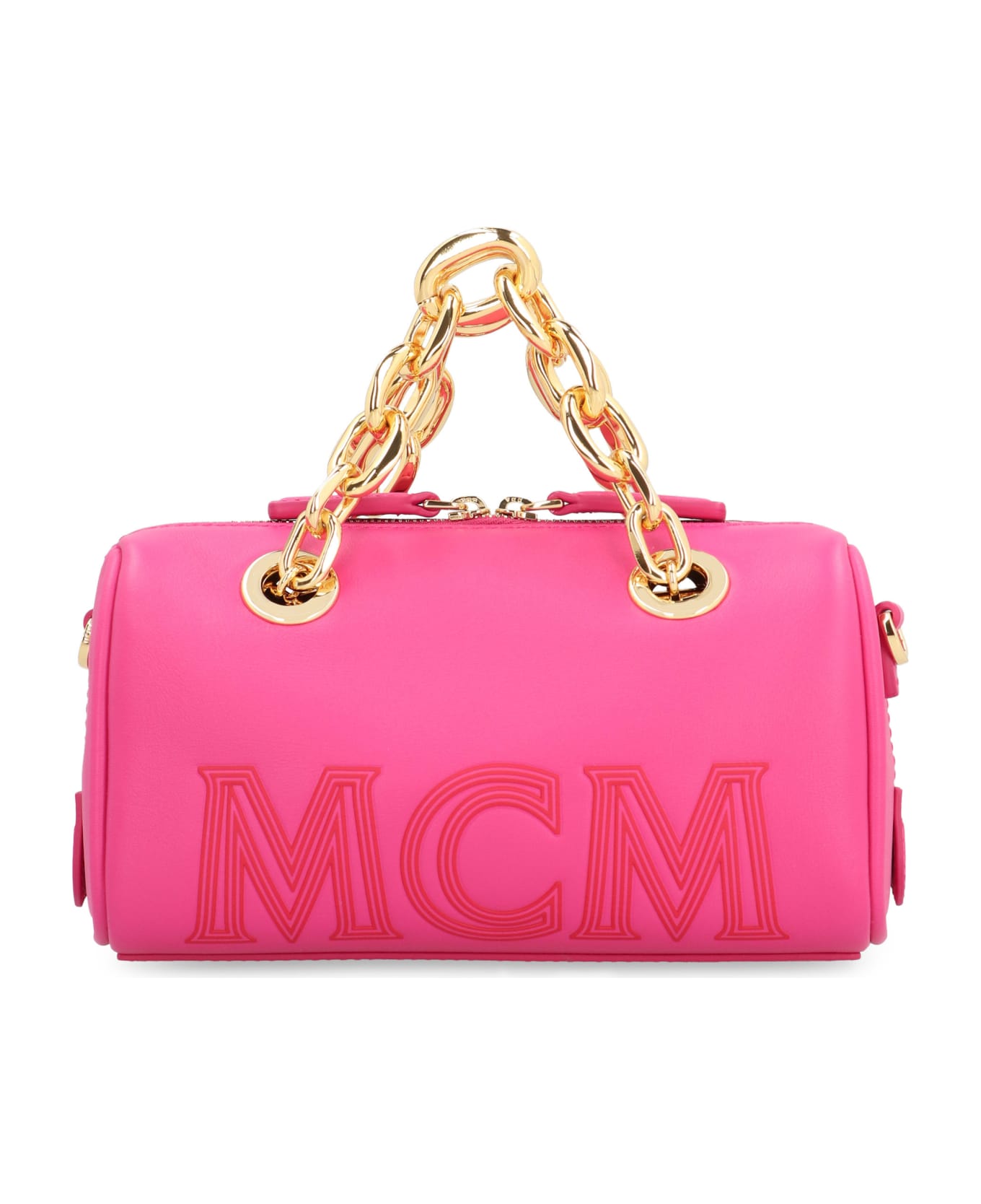 MCM Leather Mini Handbag - Fuchsia