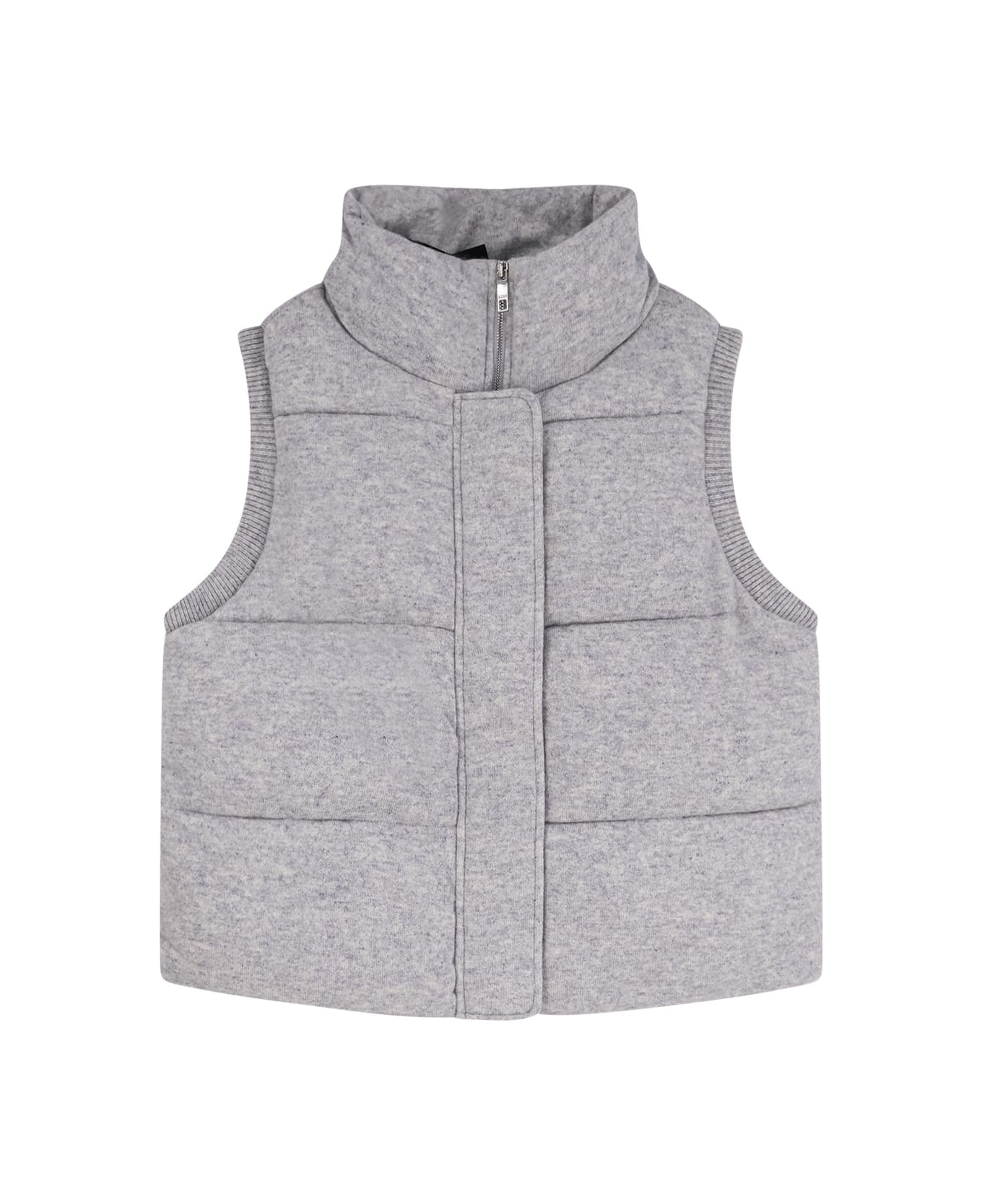 Hugo Boss Focrina Virgin Wool And Cashmere Sleeveless Jacket - GREY