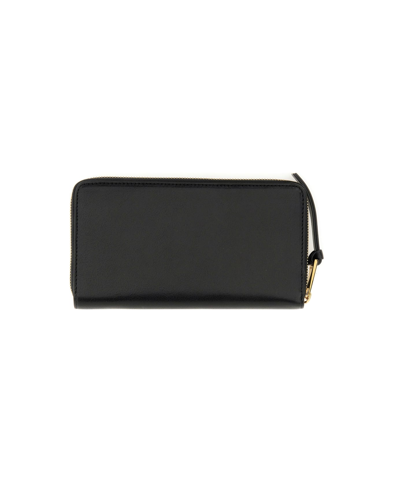 Versace Long Wallet With Logo - BLACK