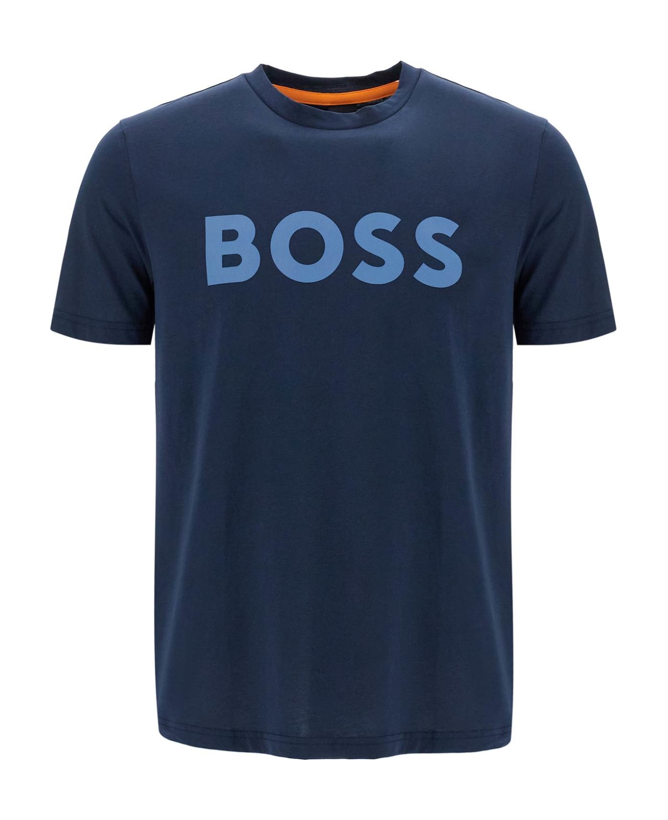 Hugo Boss Logo Print T-shirt - BLUE
